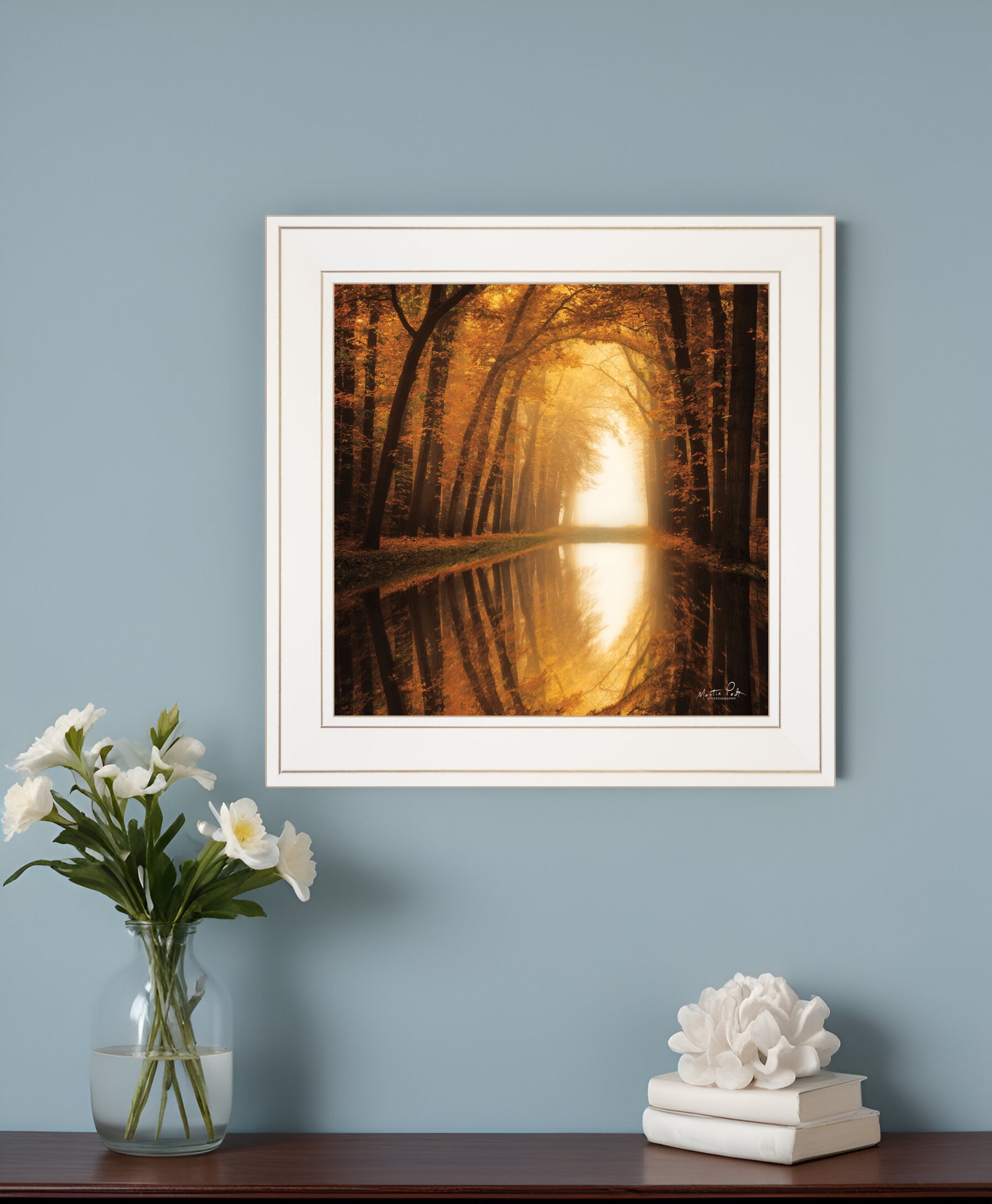 Lochem Reflections 1 White Framed Print Wall Art