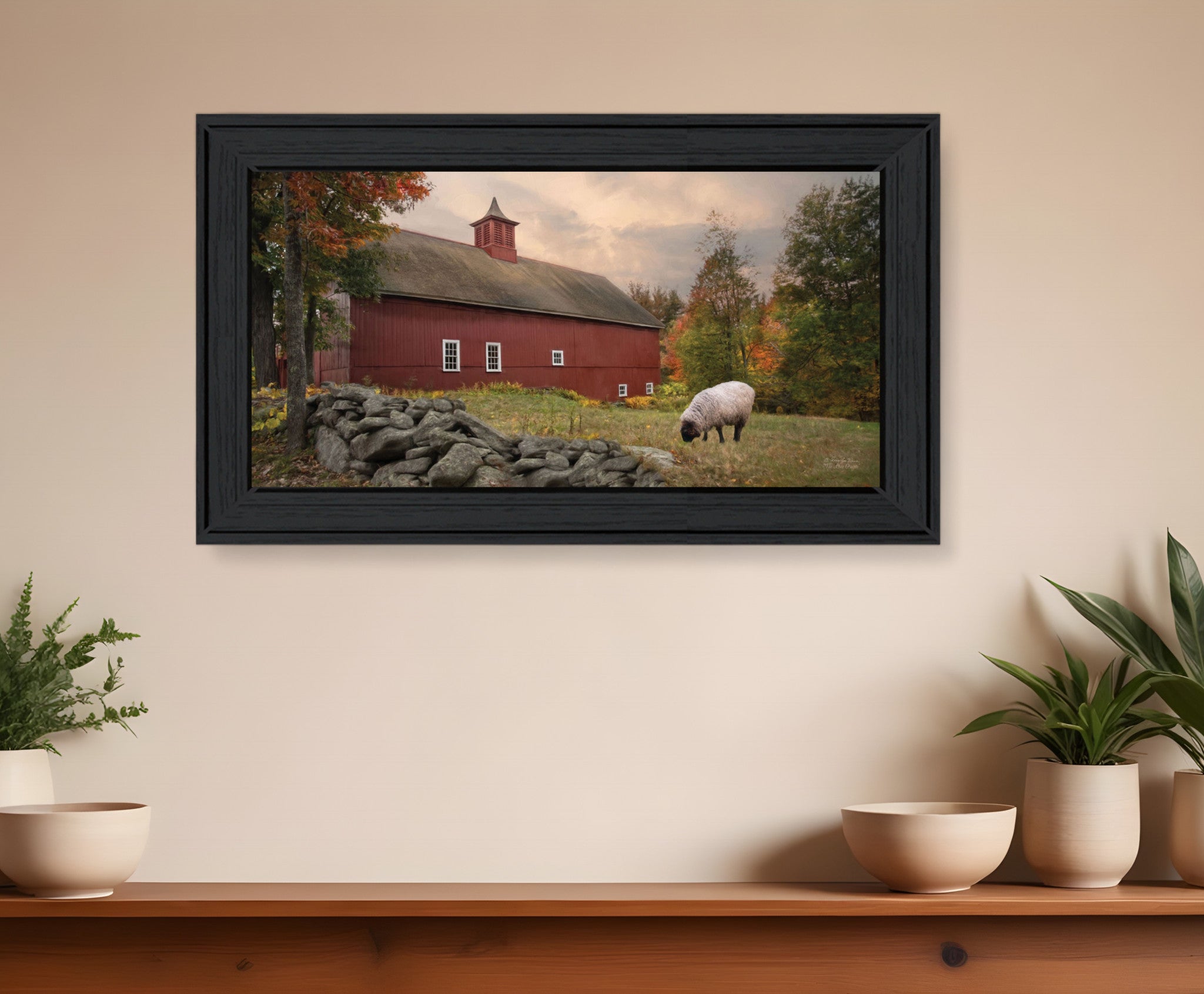 The Lone Gazer Black Framed Print Wall Art