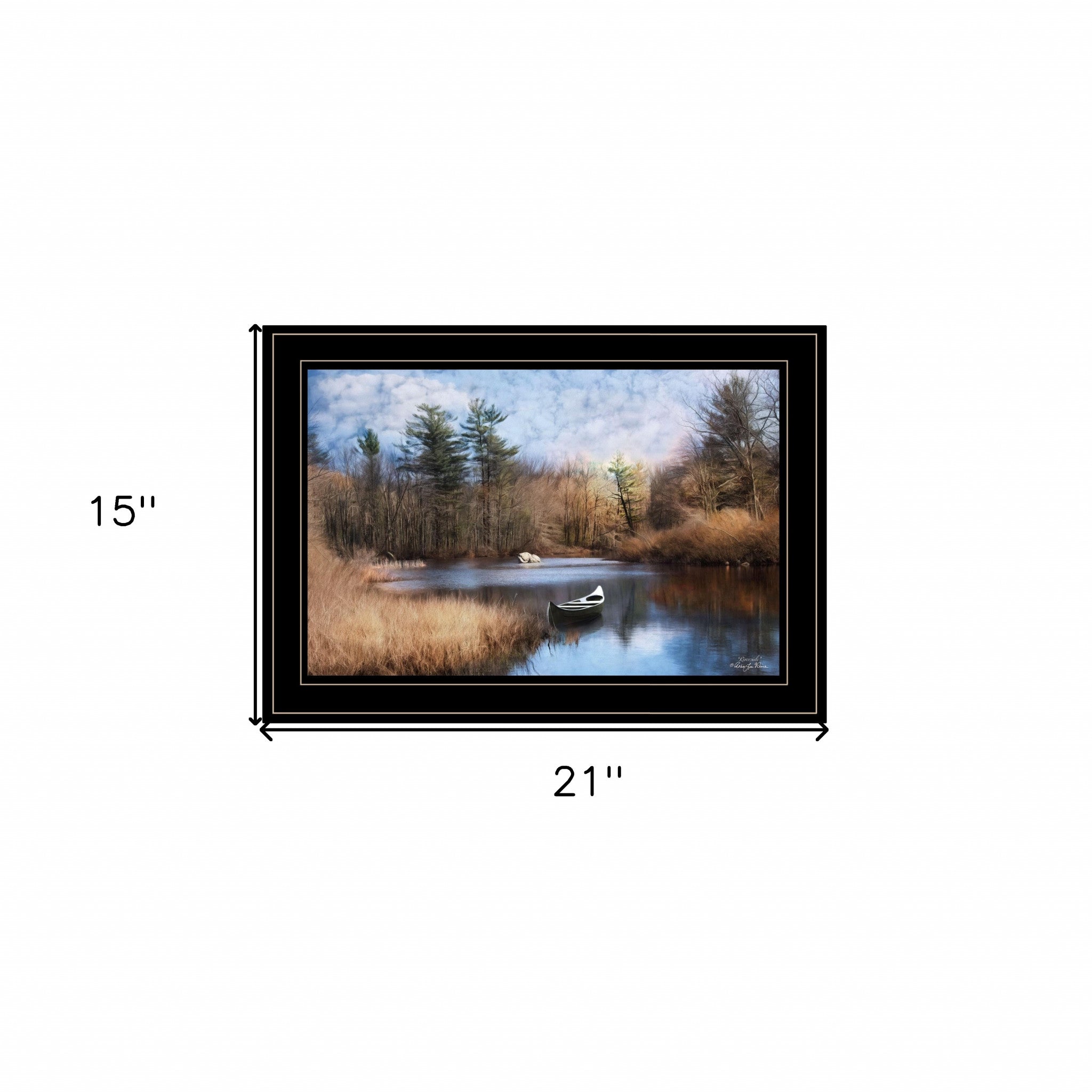 Riverside 2 Black Framed Print Wall Art