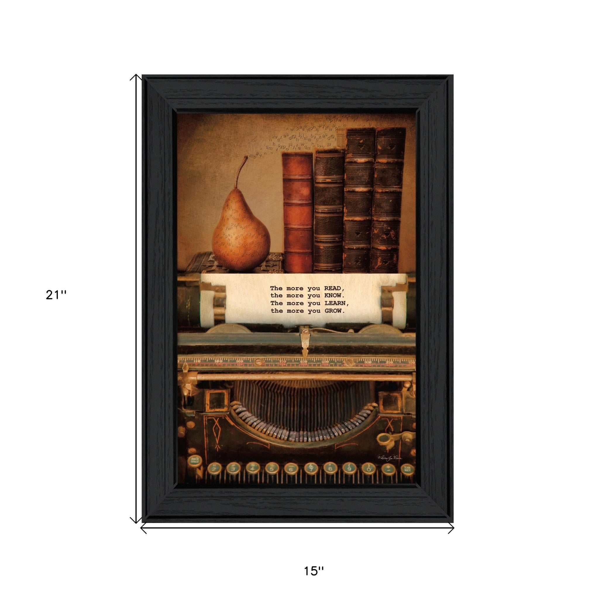 Read Know Learn Grow 2 Black Framed Print Wall Art