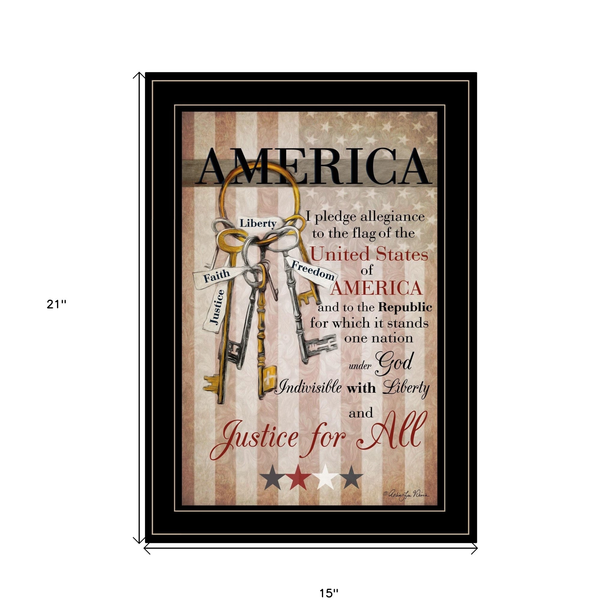 The Keys to Freedom 1 Black Framed Print Wall Art