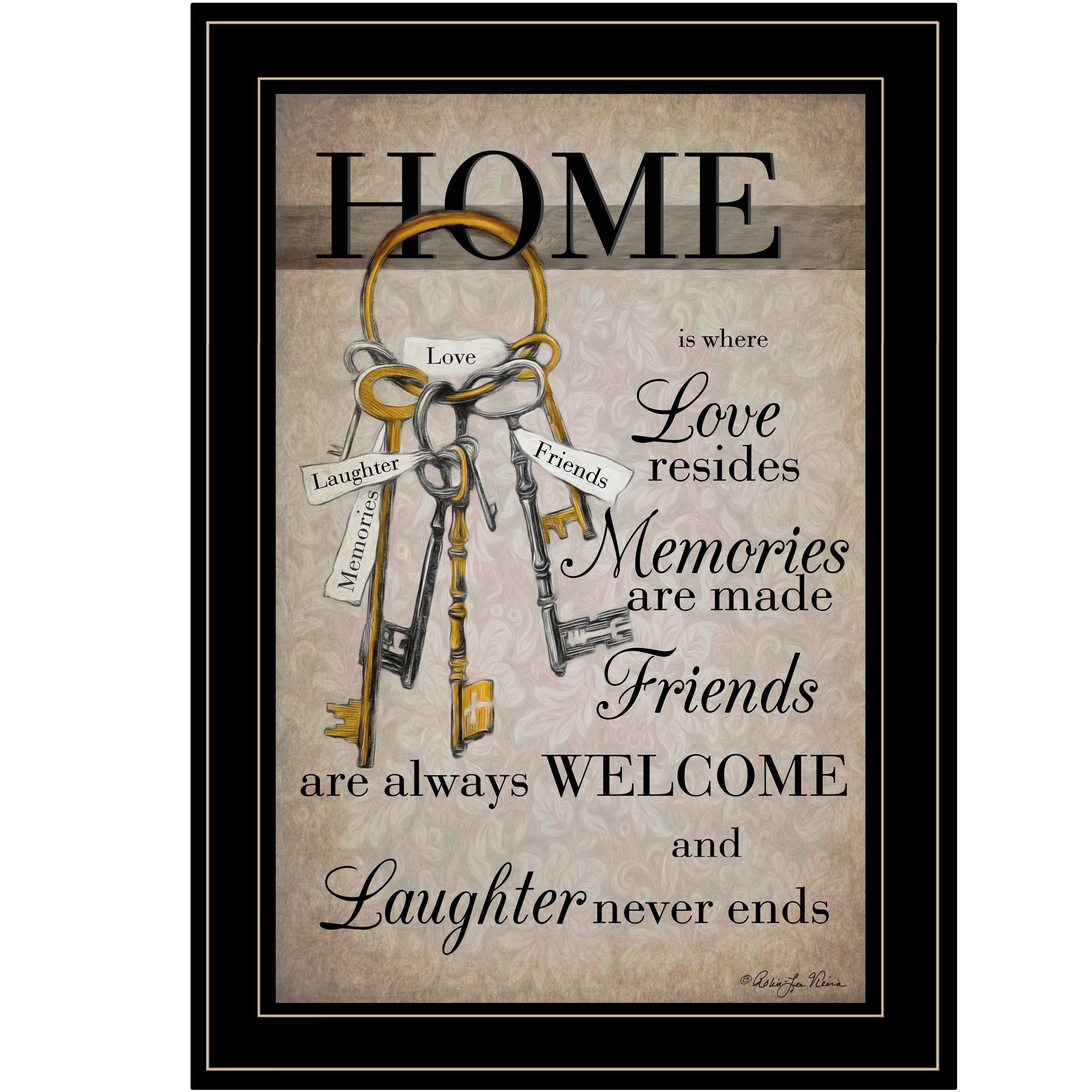 House Keys 2 Black Framed Print Wall Art