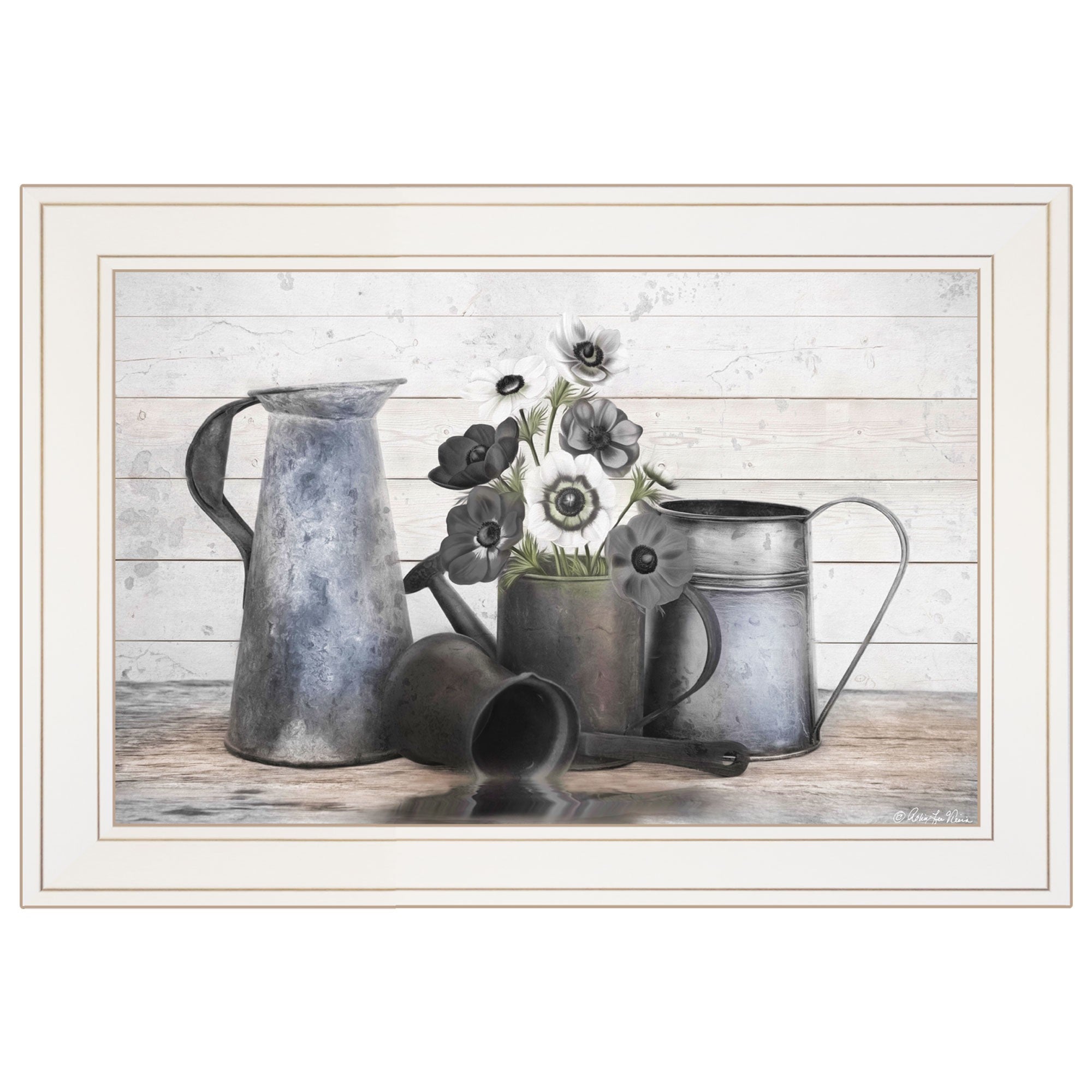 Floral Farmhouse I 1 White Framed Print Wall Art