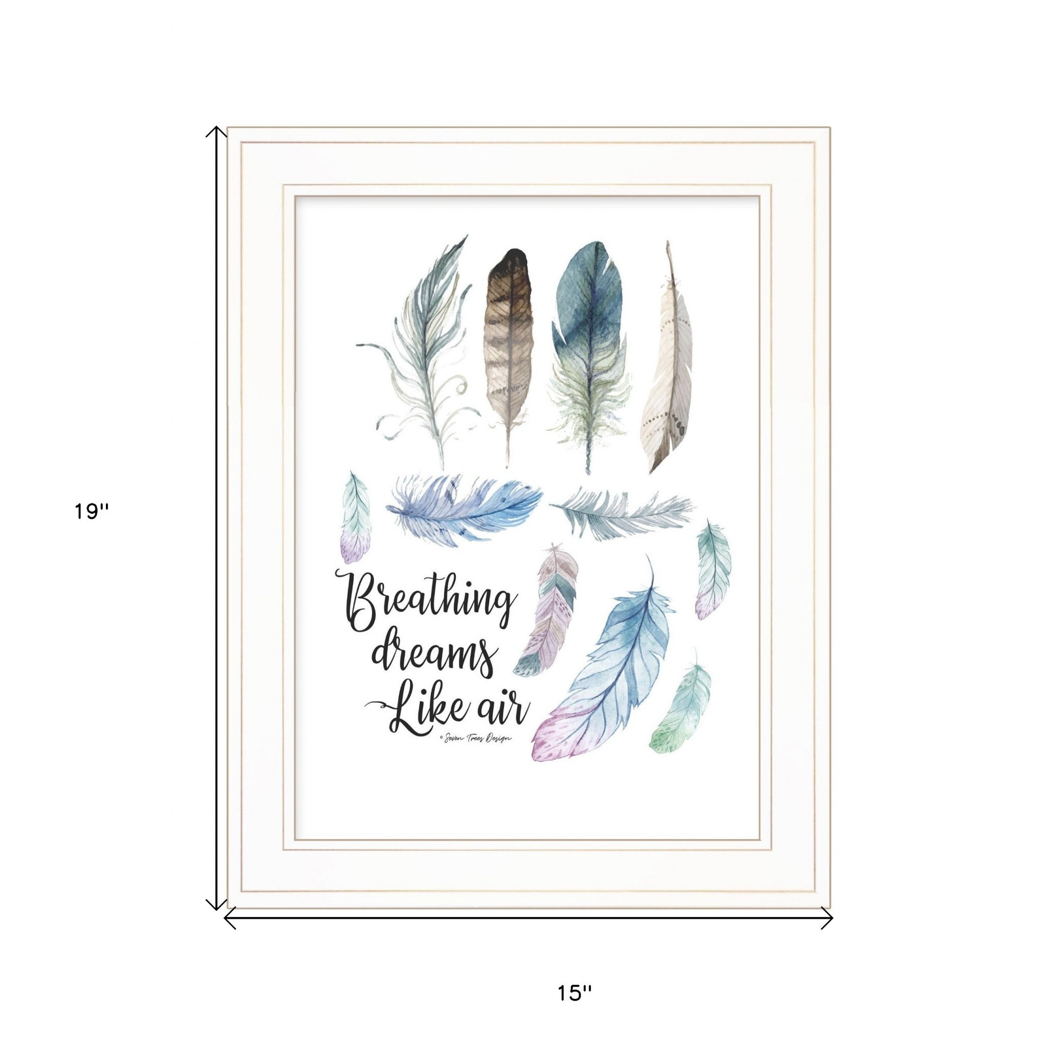 Breathing Dreams Like Air 1 White Framed Print Wall Art