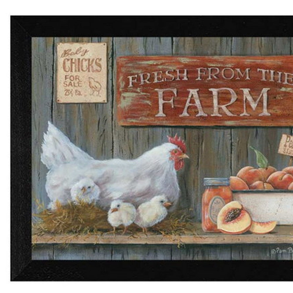 Set Of Three Farmers Market Black Framed Print Wall Art