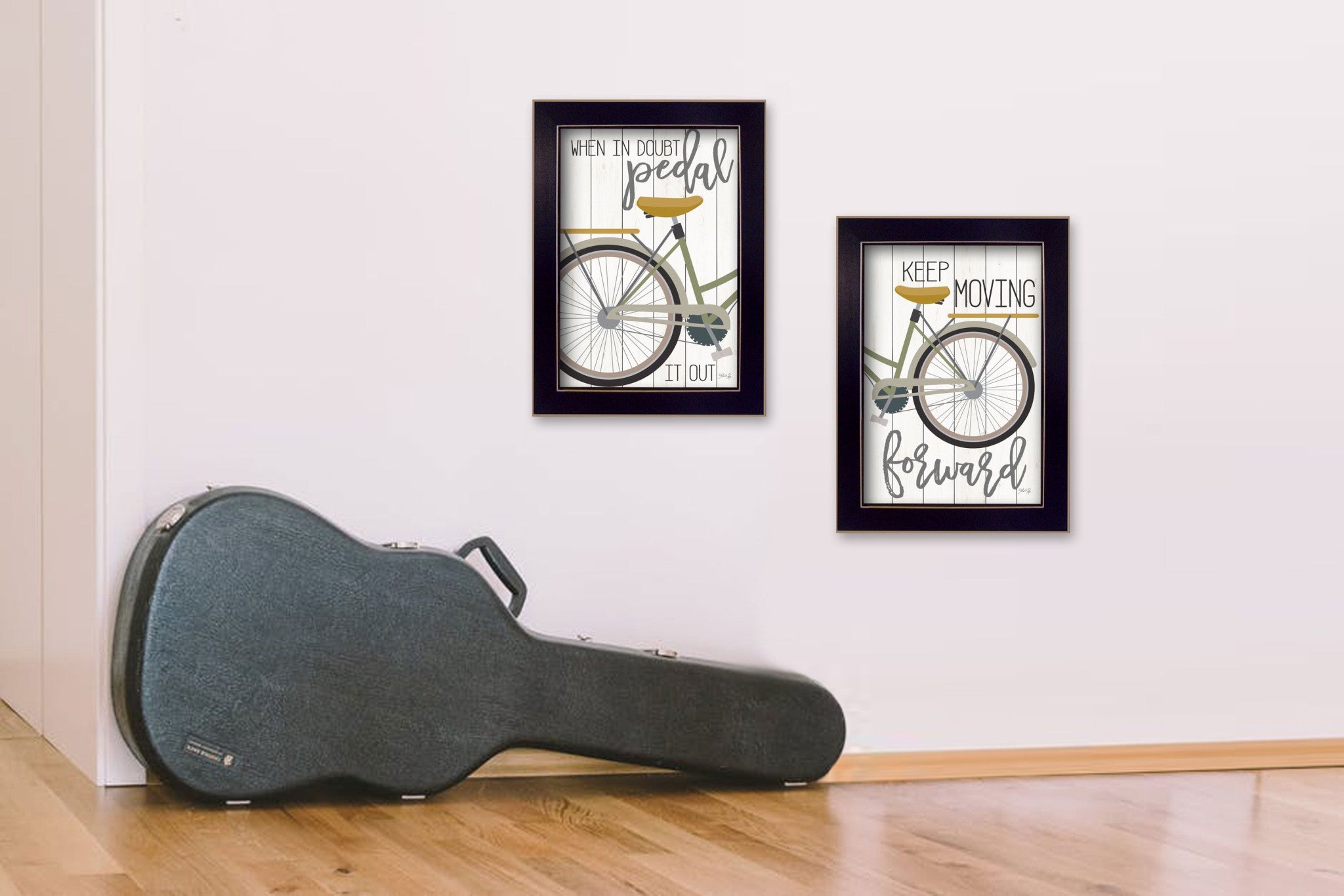 Set Of Two Pedal it Out 2 Black Framed Print Wall Art