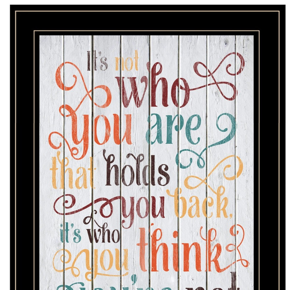 Set Of Two Who You Think 2 Black Framed Print Wall Art