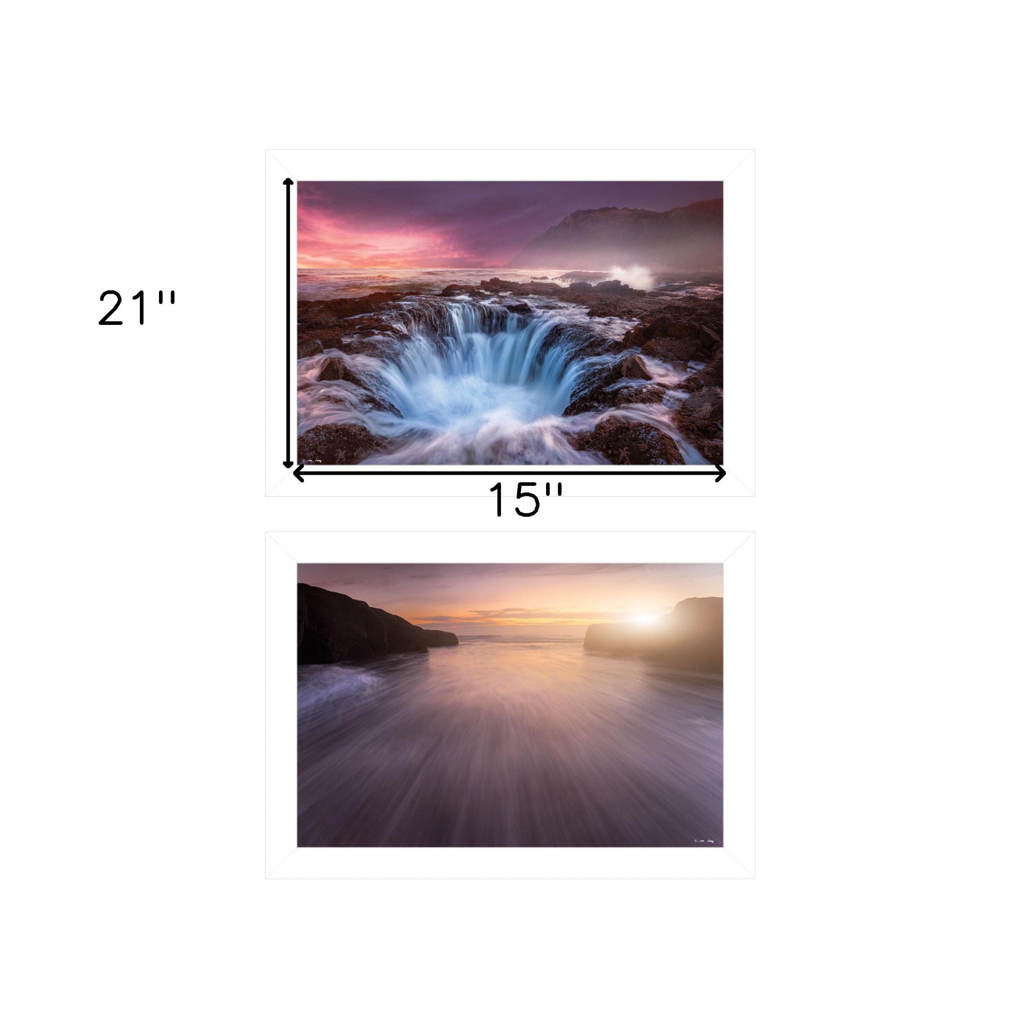 Set Of Two Future Genesis 1 White Framed Print Wall Art