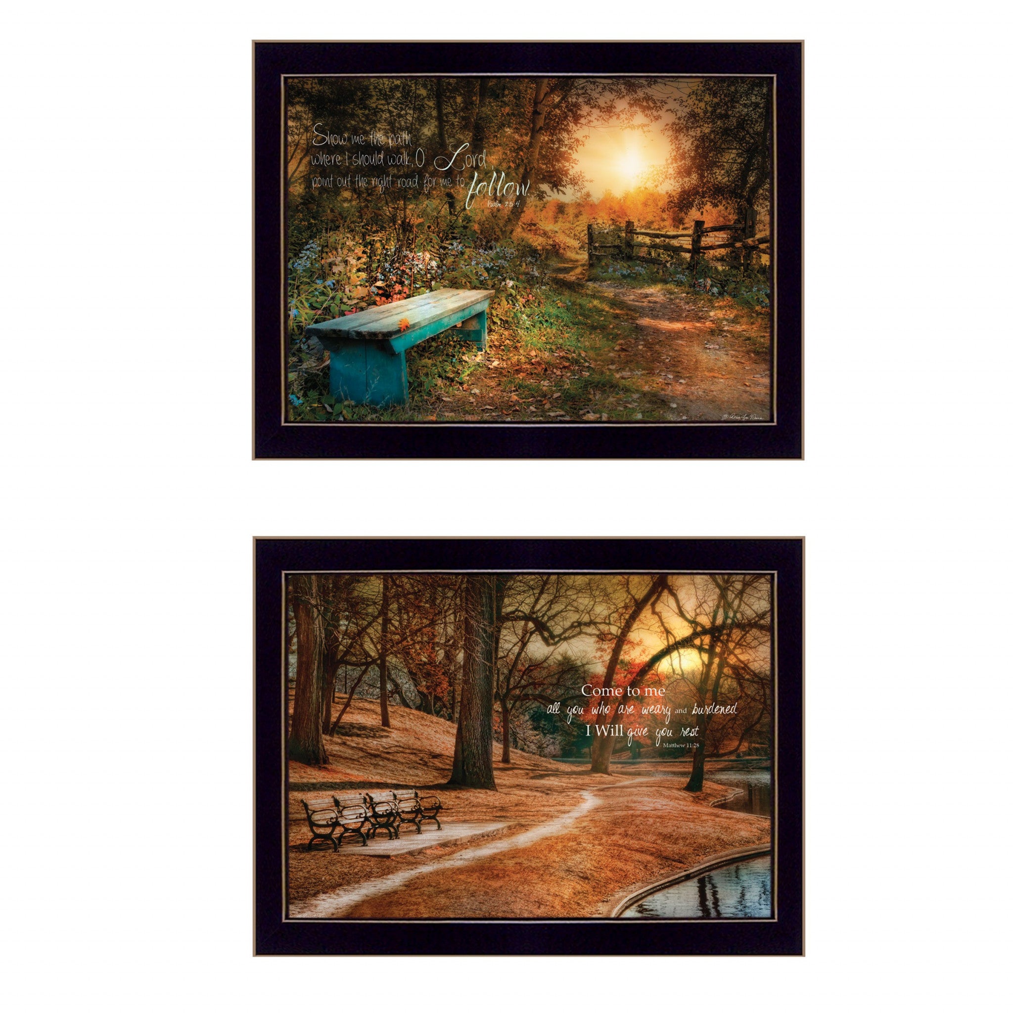 Set Of Two Resting Places 2 Black Framed Print Wall Art