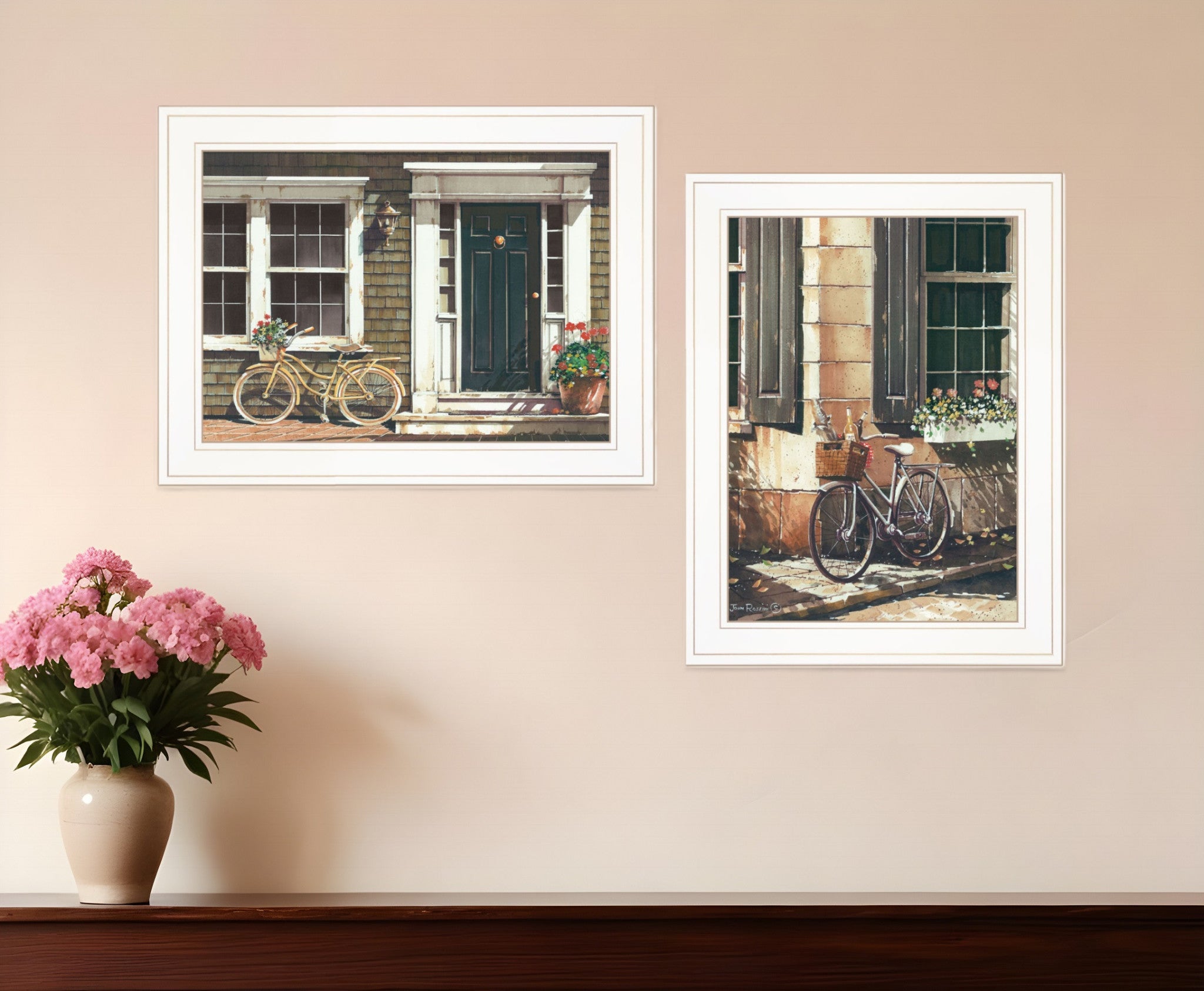 Set Of Two A Picnic Getaway 1 White Framed Print Wall Art