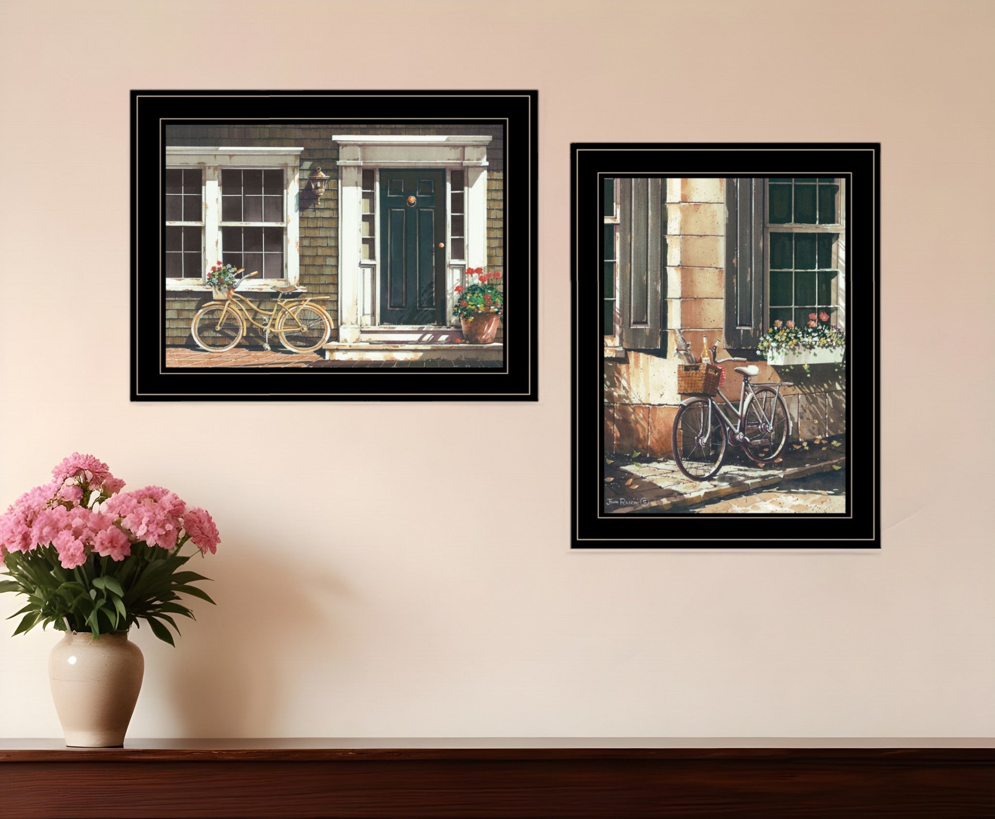 Set Of Two A Picnic Getaway 2 Black Framed Print Wall Art