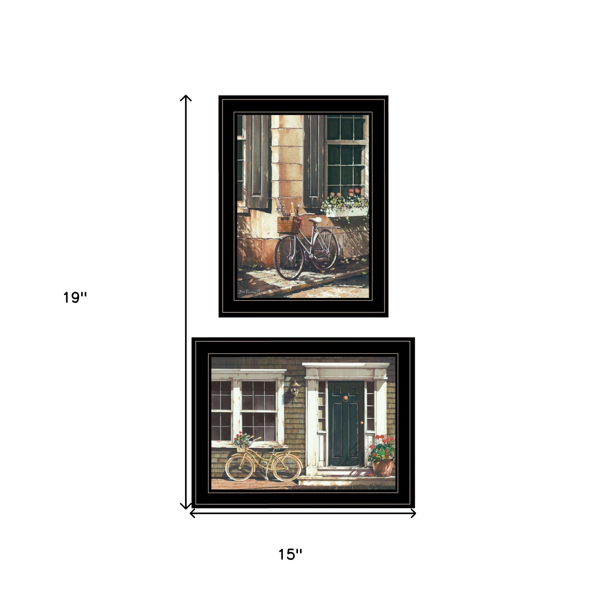 Set Of Two A Picnic Getaway 2 Black Framed Print Wall Art