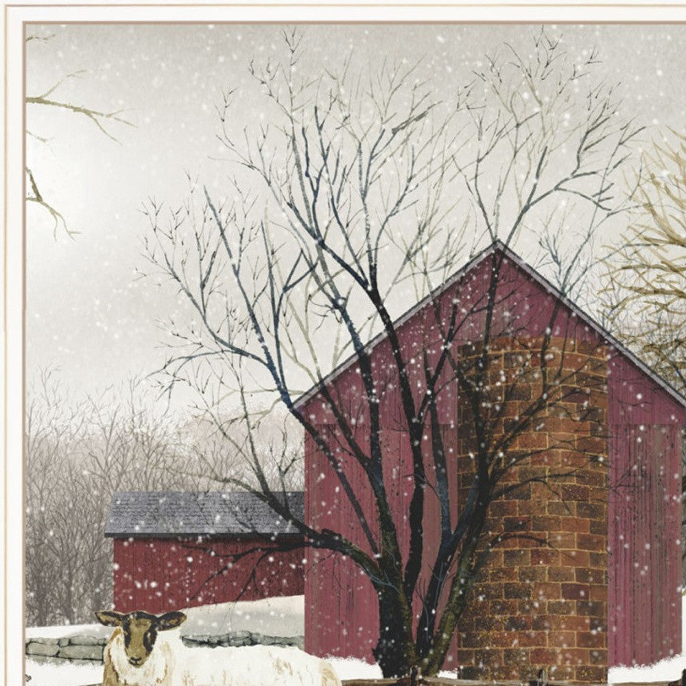 Set Of Two Cold Winter 1 White Framed Print Wall Art