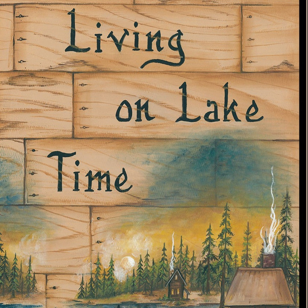 Set Of Two Living on the Lake 2 Black Framed Print Wall Art