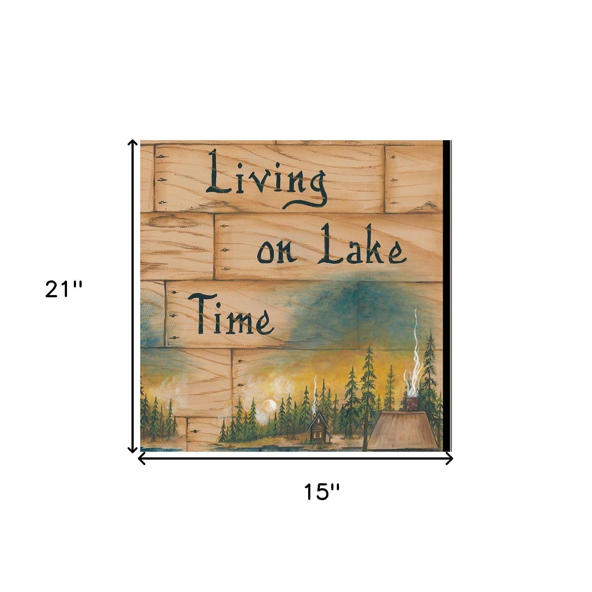 Set Of Two Living on the Lake 2 Black Framed Print Wall Art