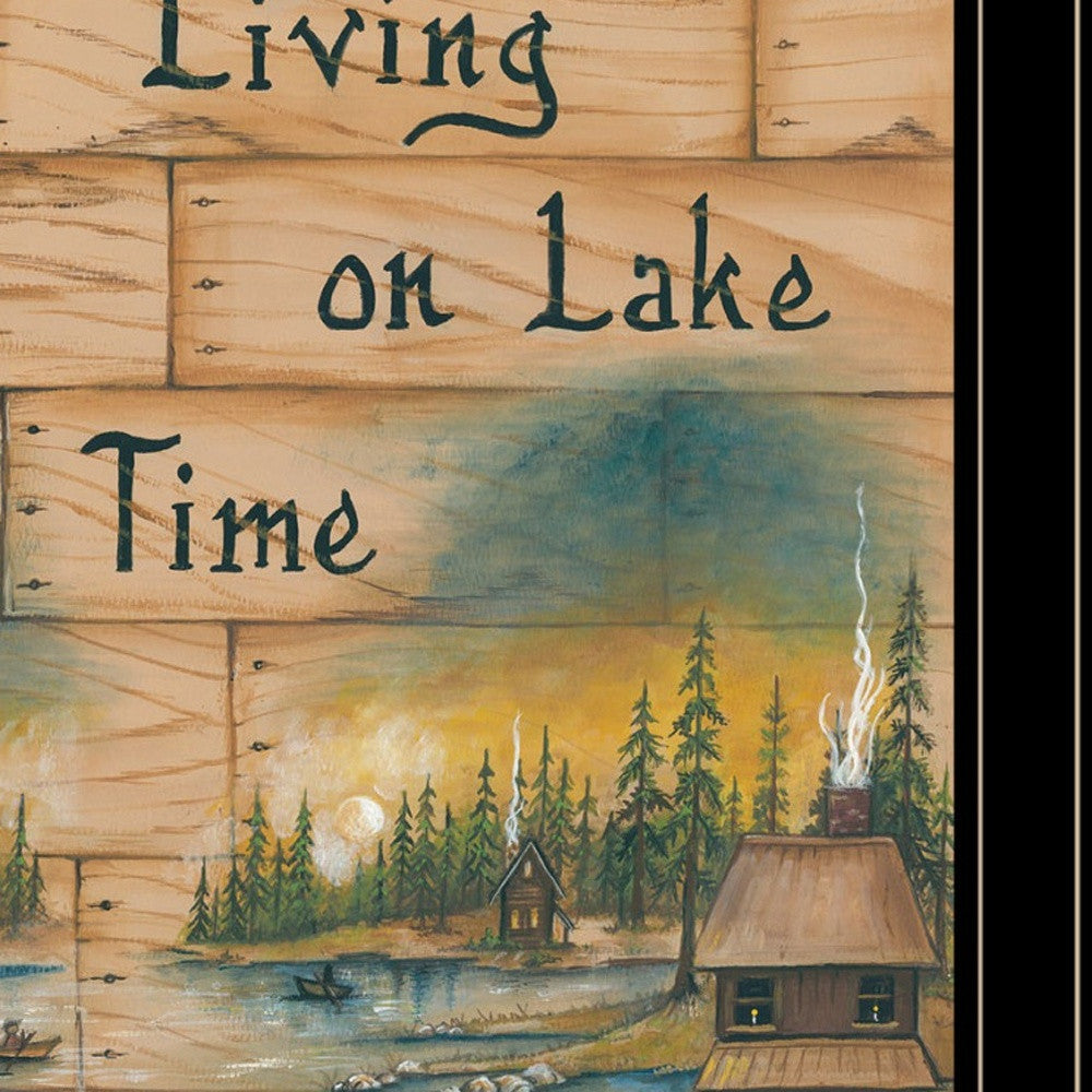 Set Of Two Living on the Lake 2 Black Framed Print Wall Art