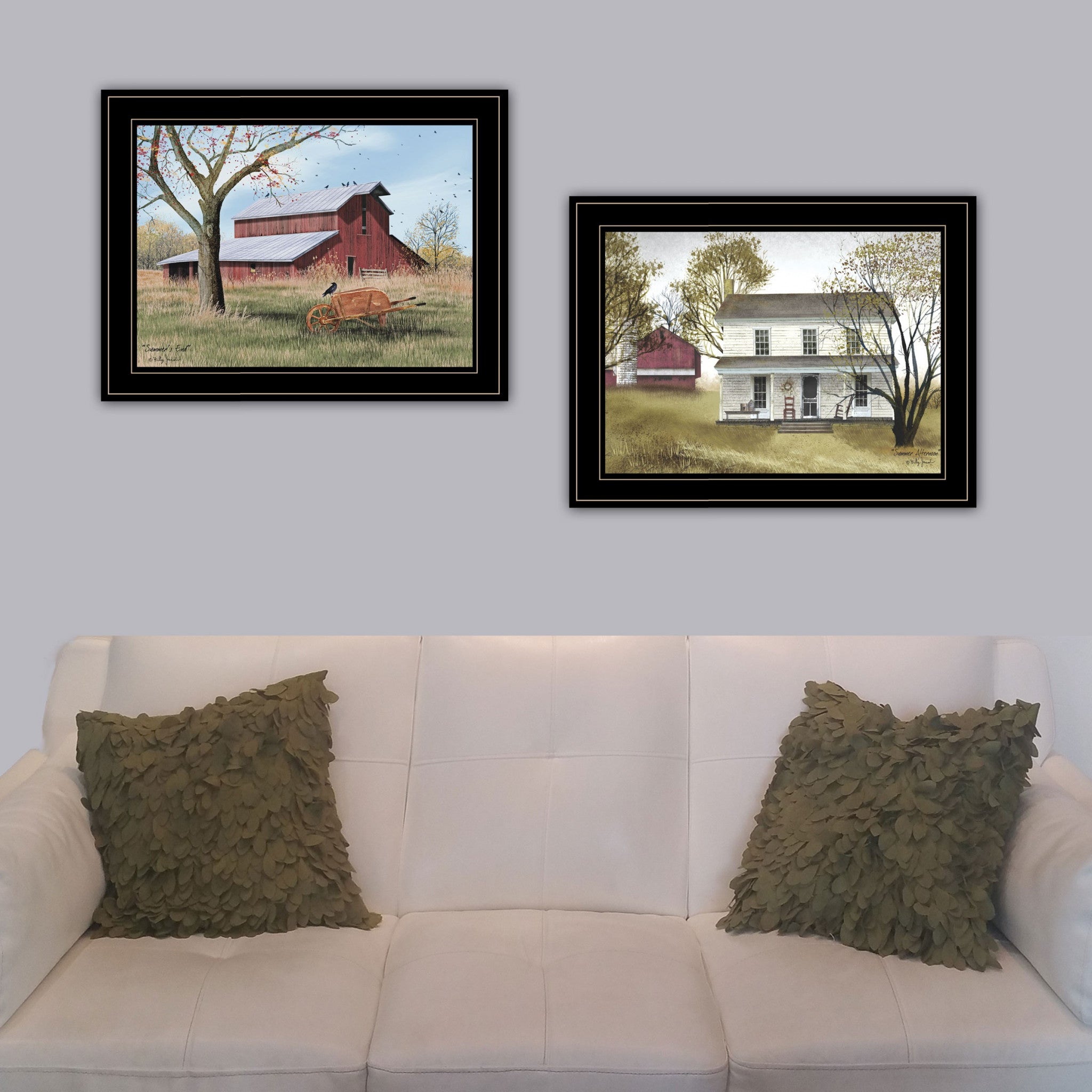 Set Of Two Summers End 2 Black Framed Print Wall Art