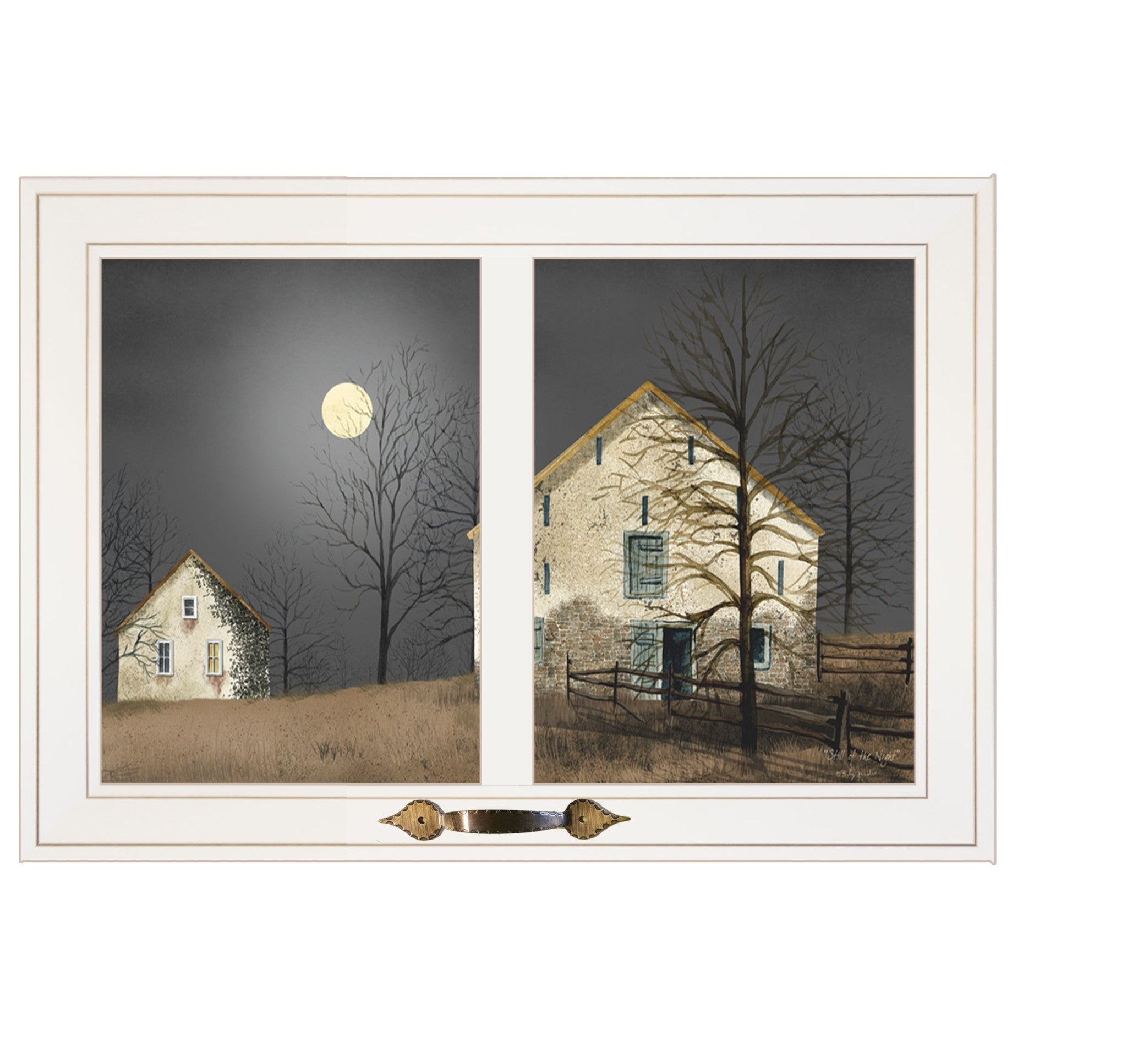 Still of the Night 4 White Framed Print Wall Art