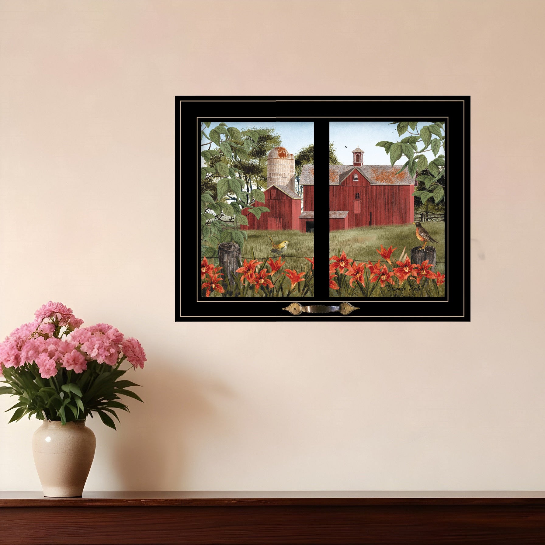 Summer Days 4 Black Framed Print Wall Art