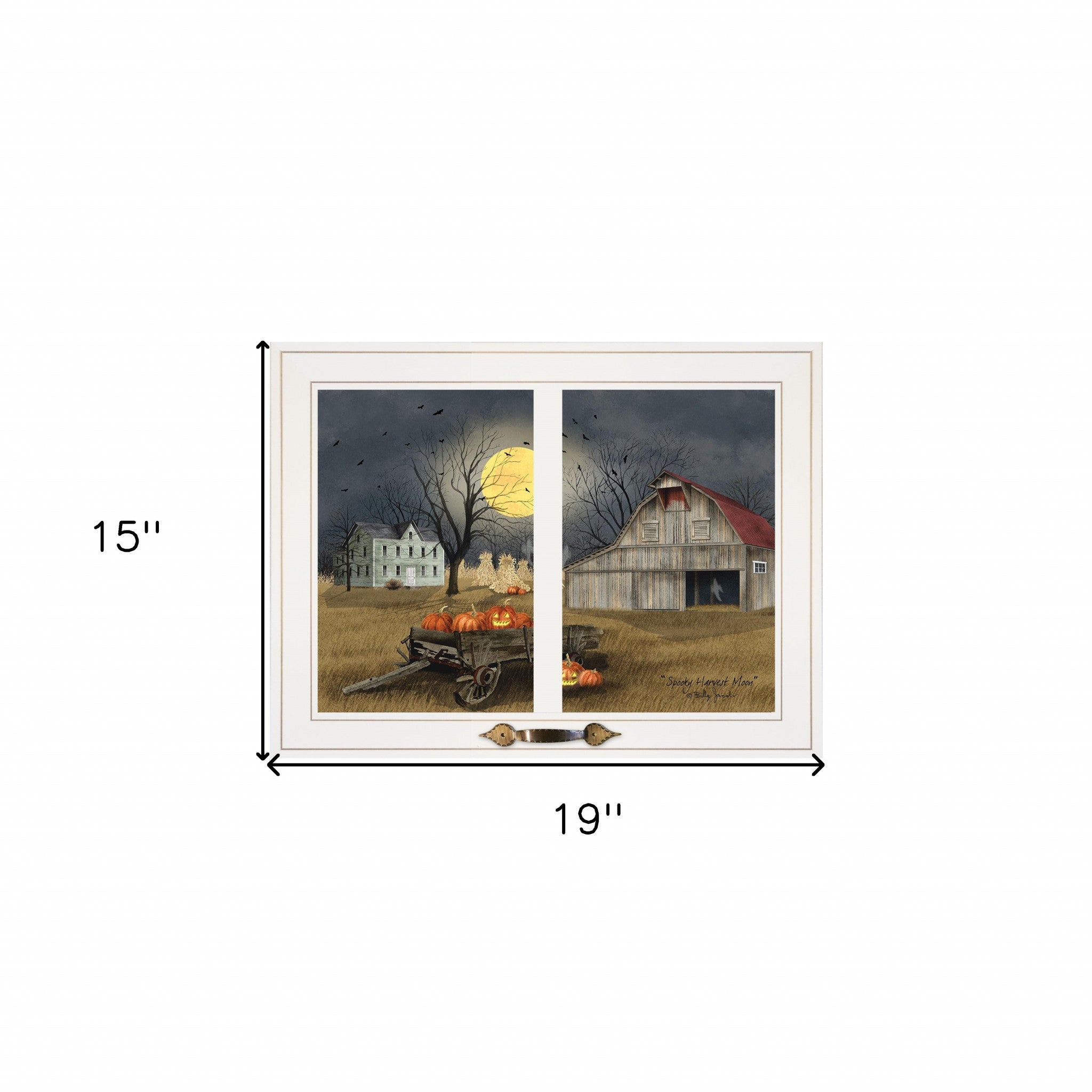 Spooky Harvest Moon 6 White Framed Print Kitchen Wall Art