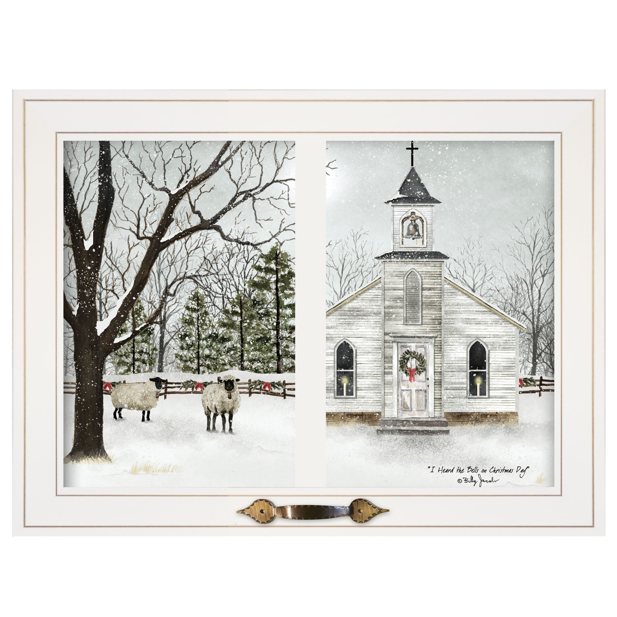 I Heard the Bells on Christmas Day 1 White Framed Print Wall Art