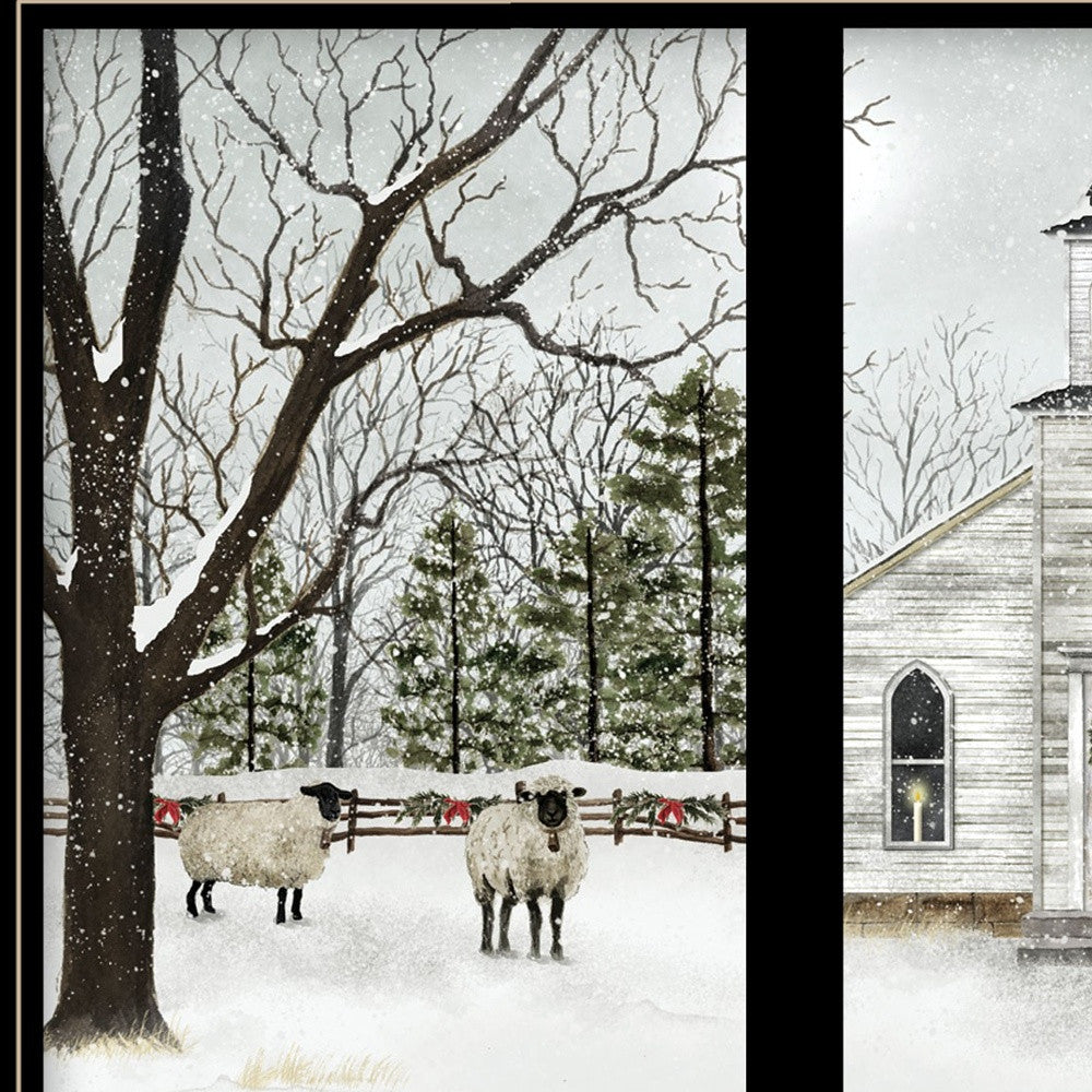 I Heard the Bells on Christmas Day 2 Black Framed Print Wall Art