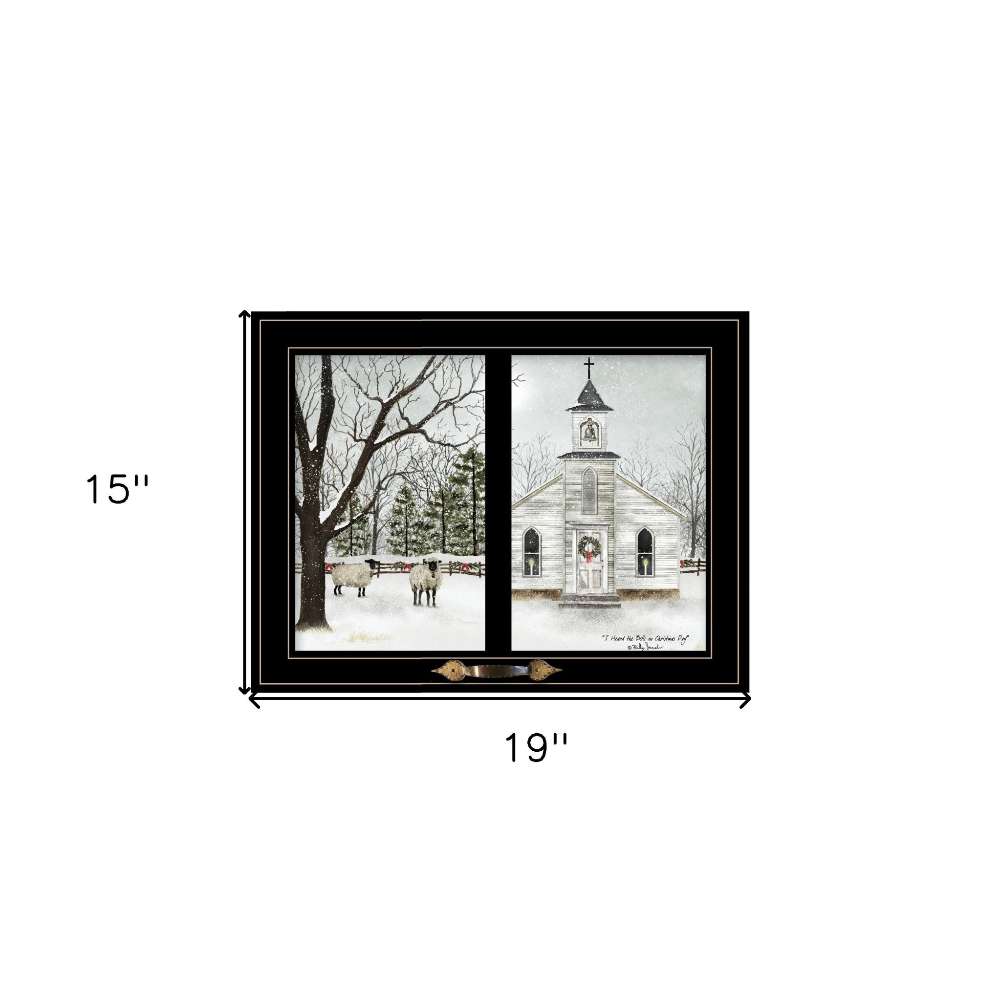 I Heard the Bells on Christmas Day 2 Black Framed Print Wall Art