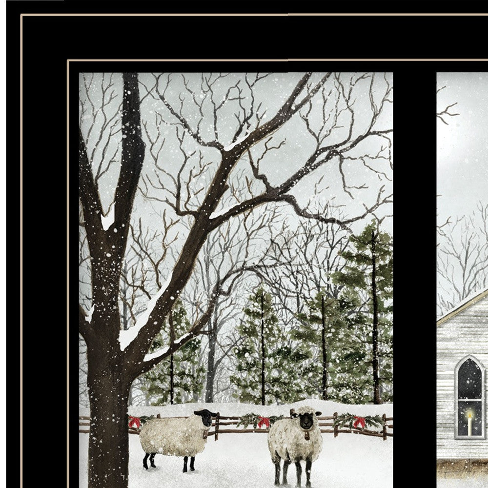 I Heard the Bells on Christmas Day 2 Black Framed Print Wall Art