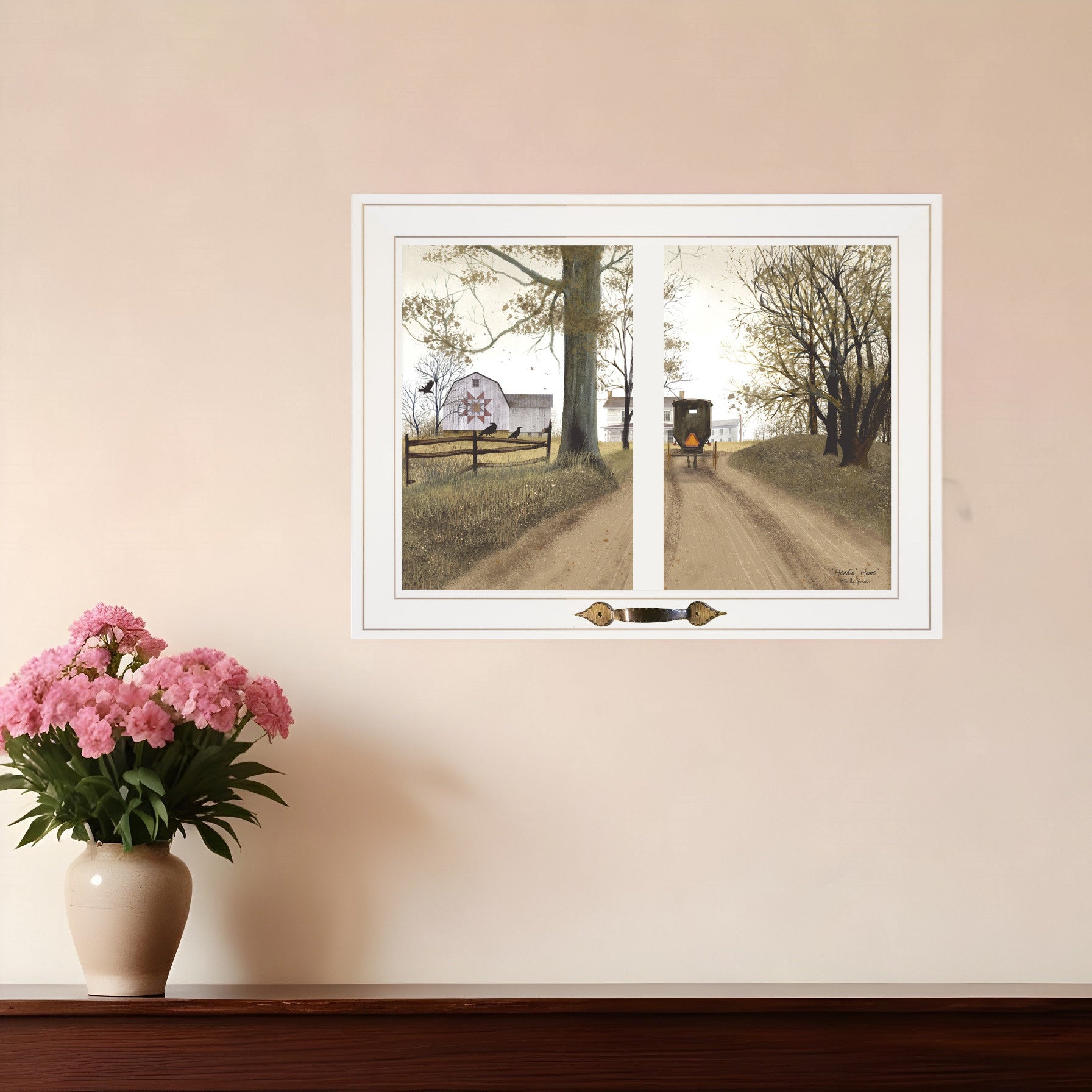 Heading Home 1 White Framed Print Wall Art