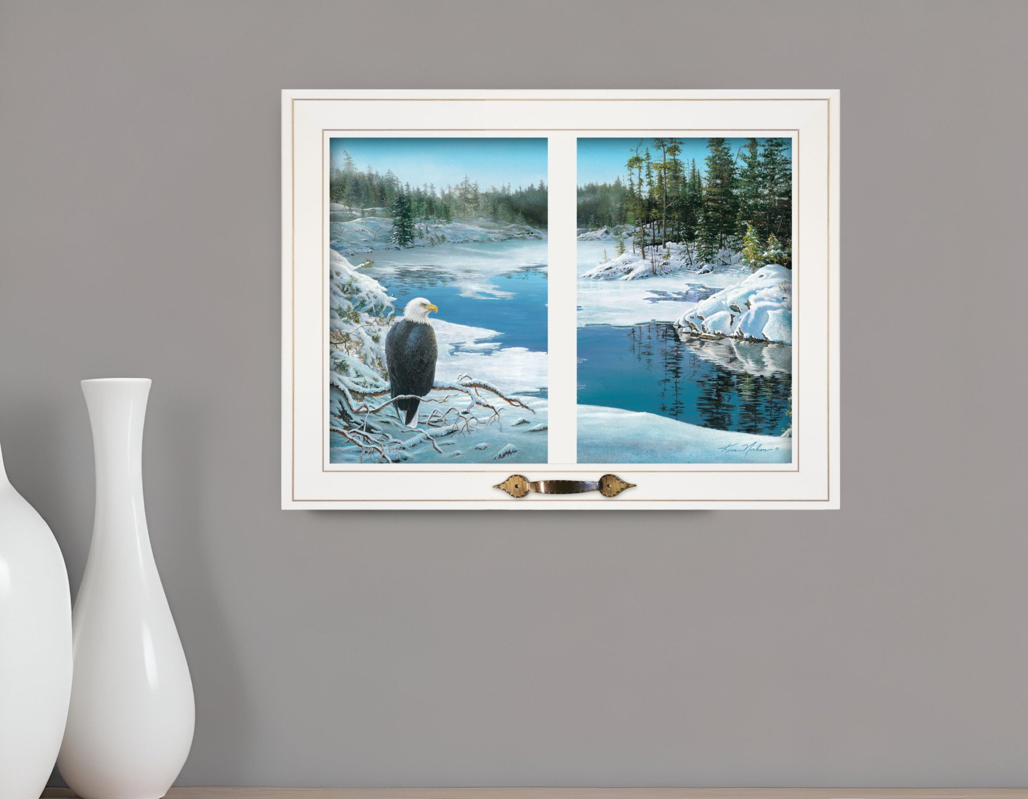 The Lookout 3 White Framed Print Wall Art