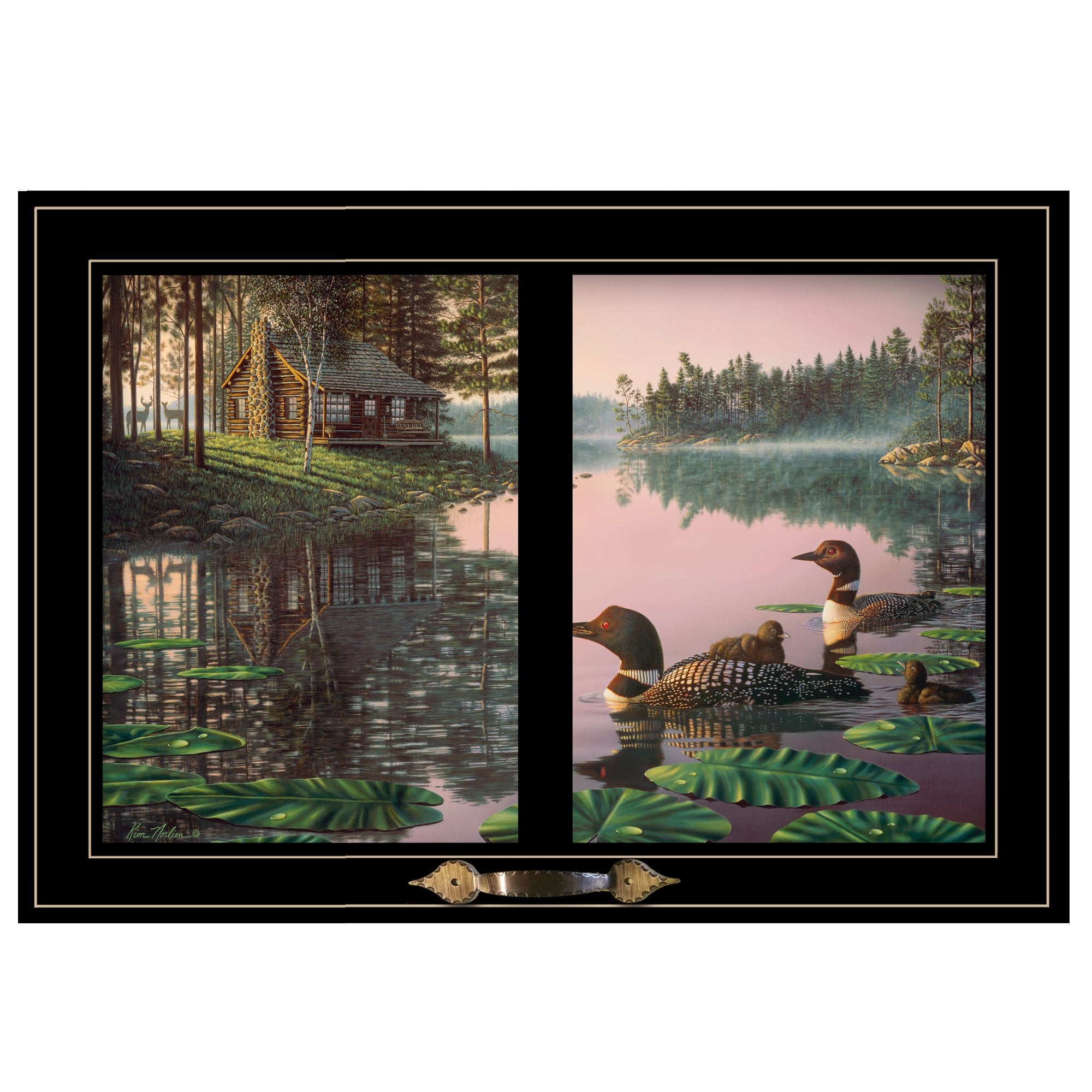 Northern Tranquility 4 Black Framed Print Wall Art