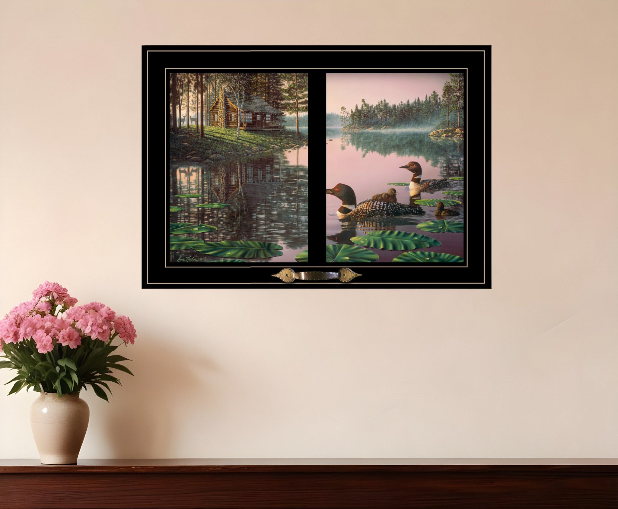 Northern Tranquility 4 Black Framed Print Wall Art