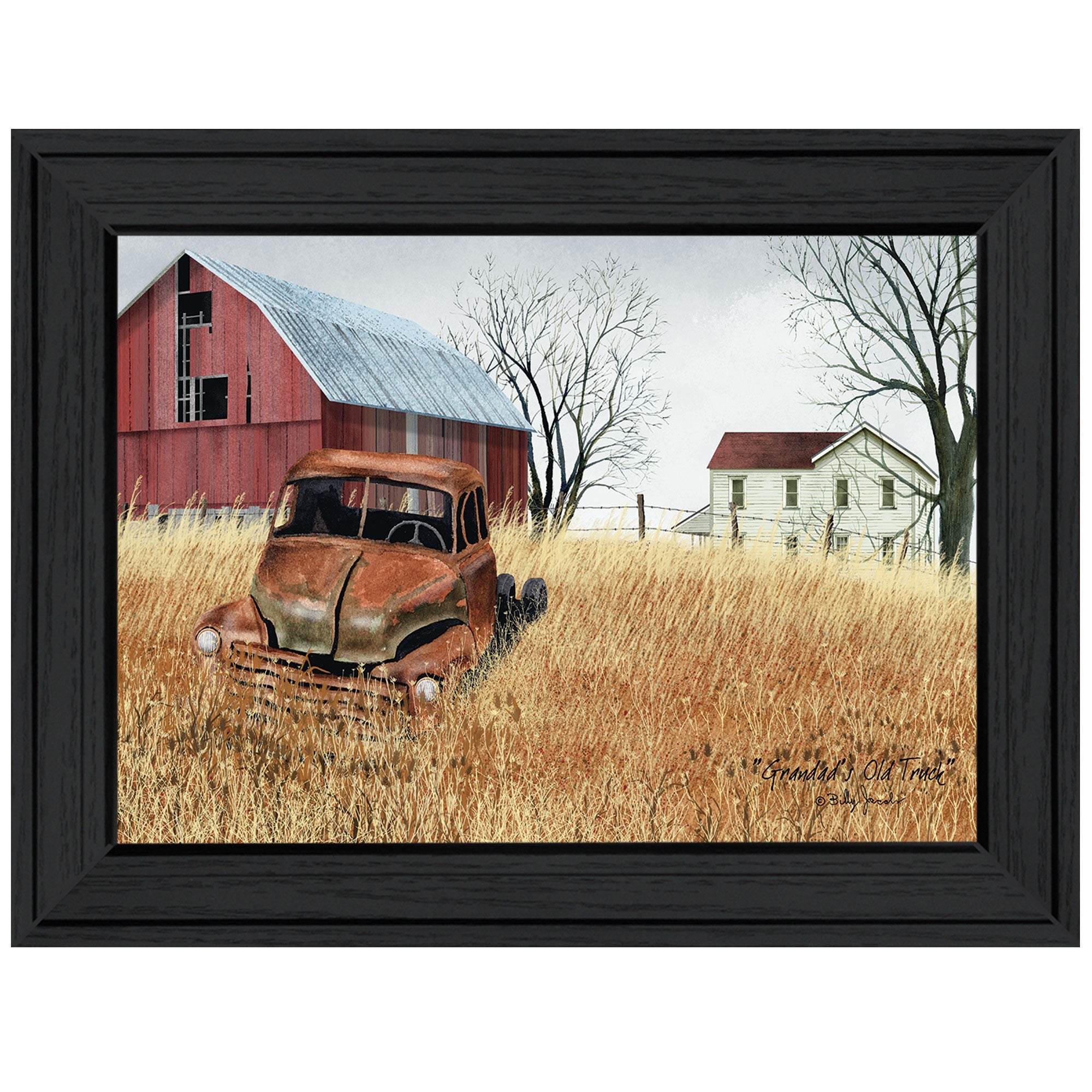 Granddads Old Truck 2 Black Framed Print Wall Art