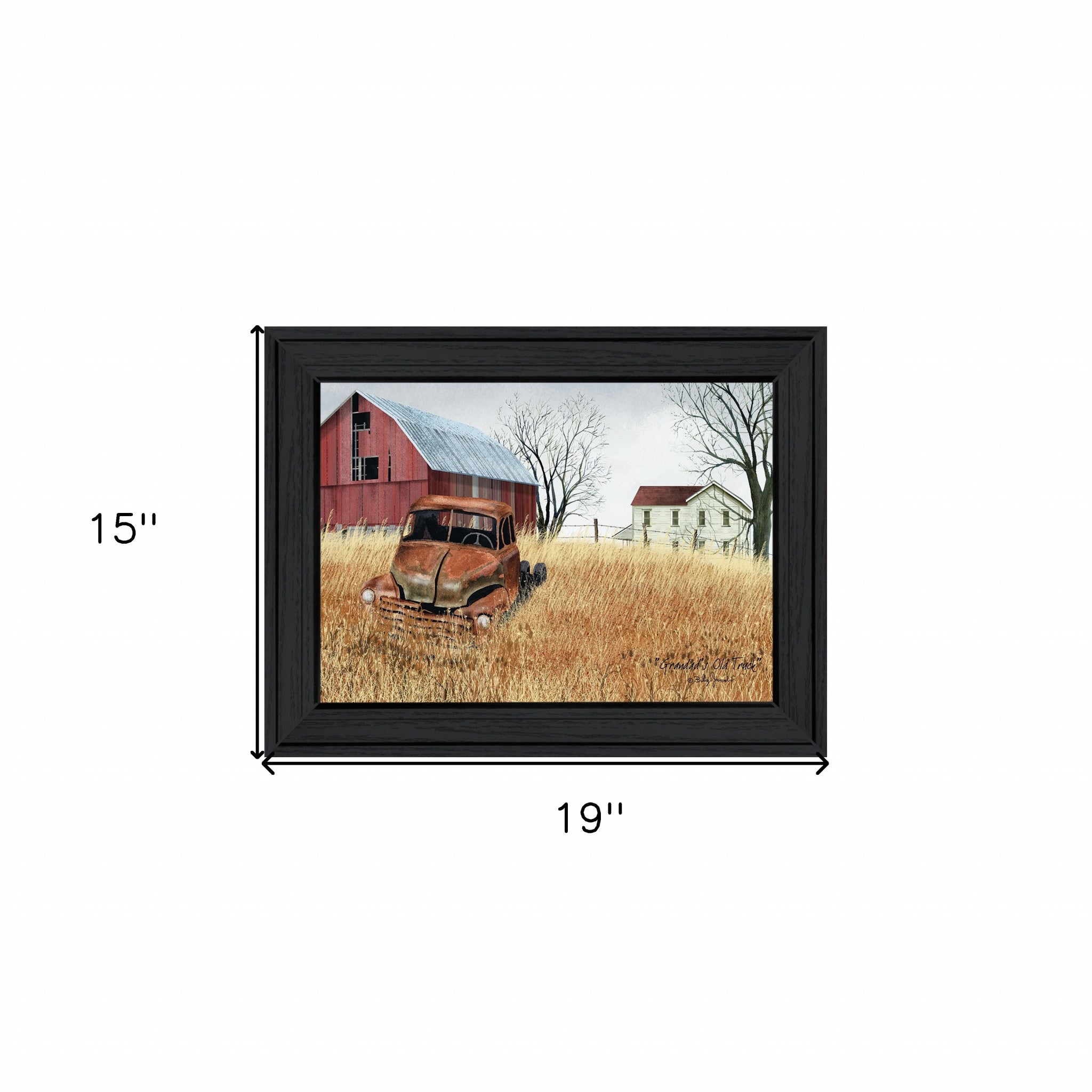 Granddads Old Truck 2 Black Framed Print Wall Art