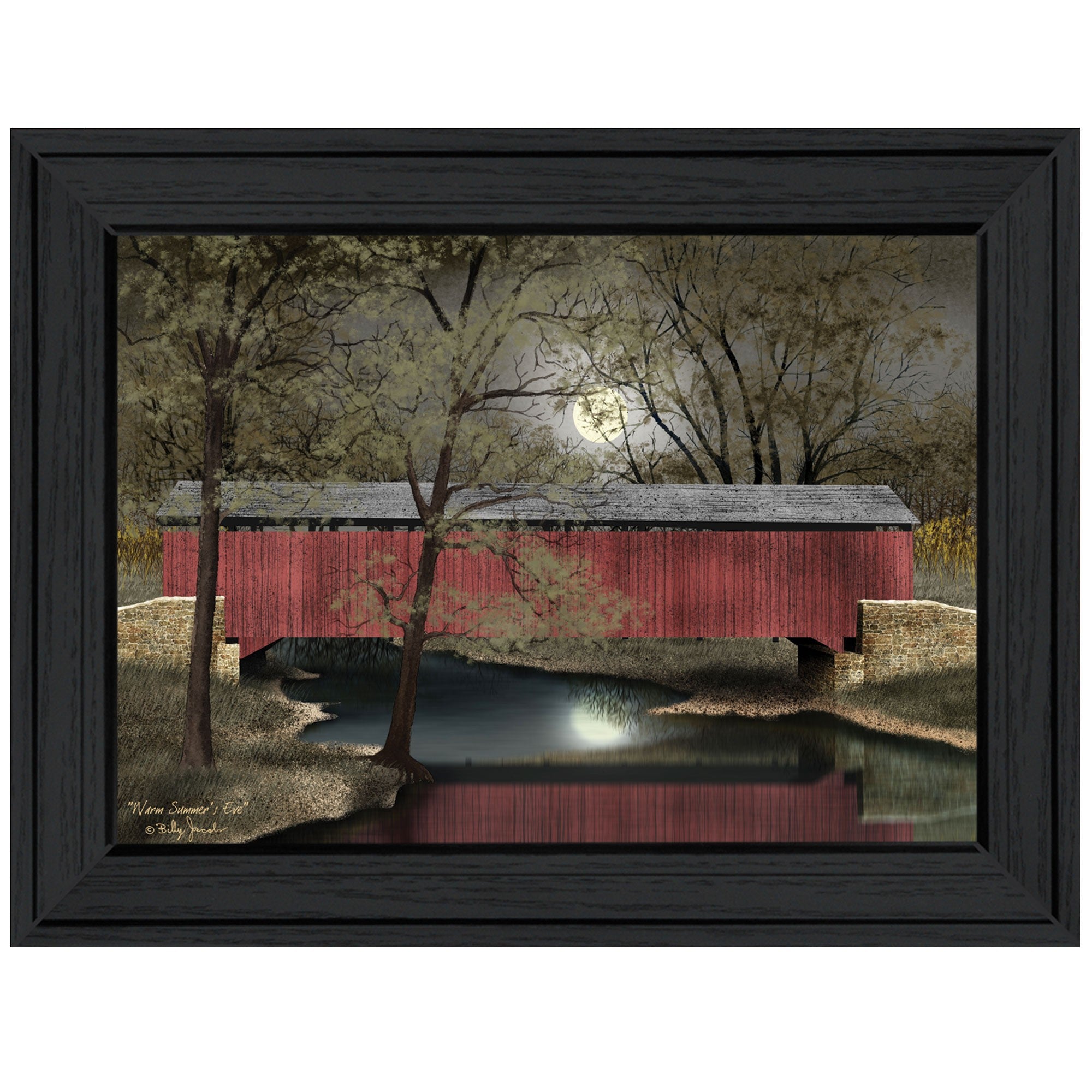 Warm Summers Eve 3 Black Framed Print Wall Art