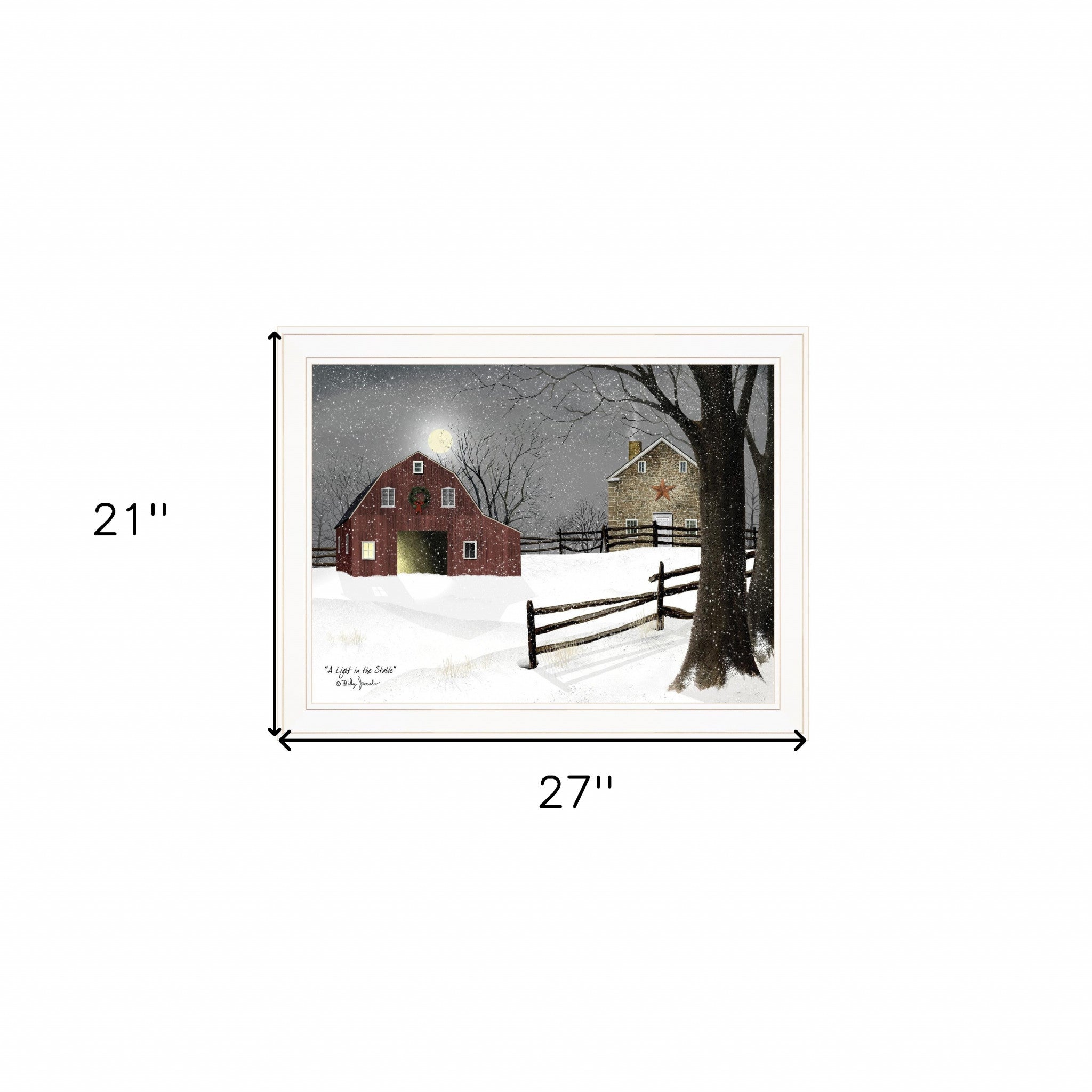 Light in the Stable 5 White Framed Print Wall Art