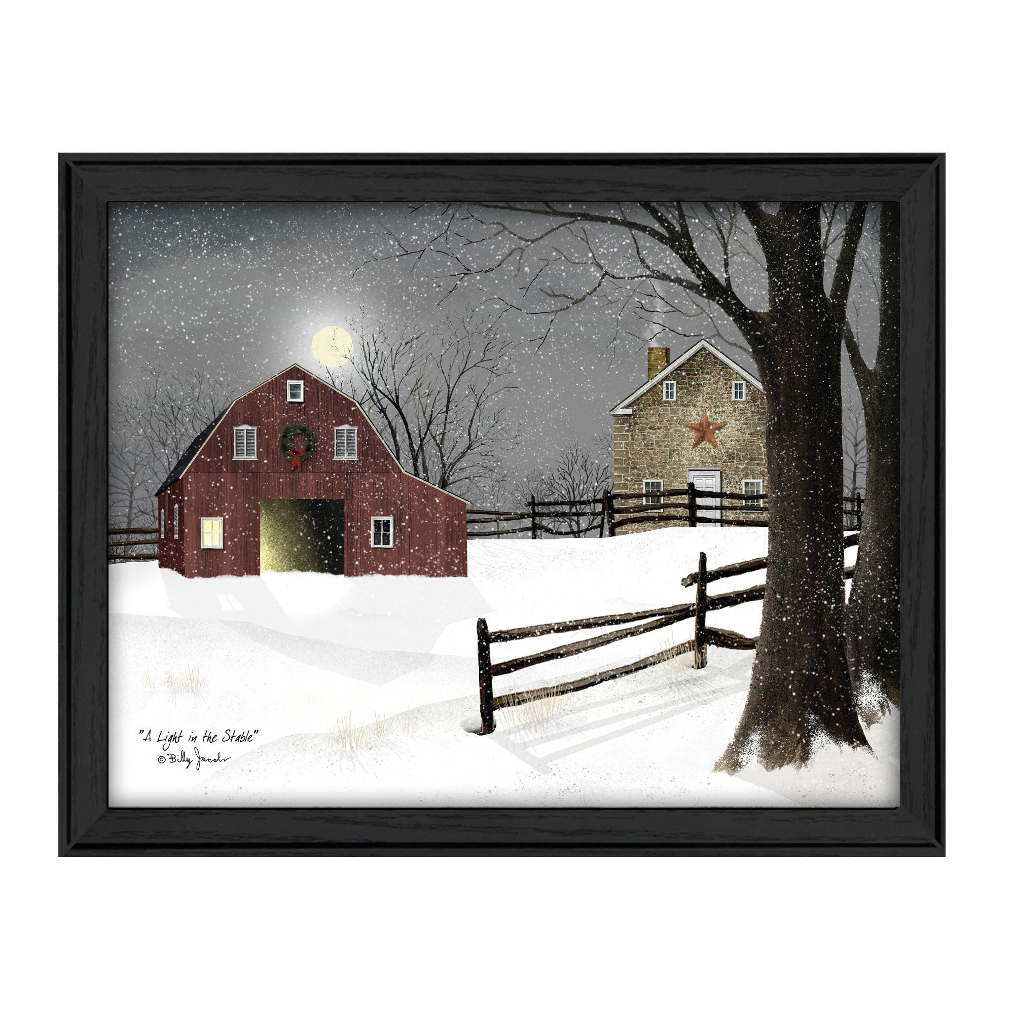 Light in the Stable 6 Black Framed Print Wall Art