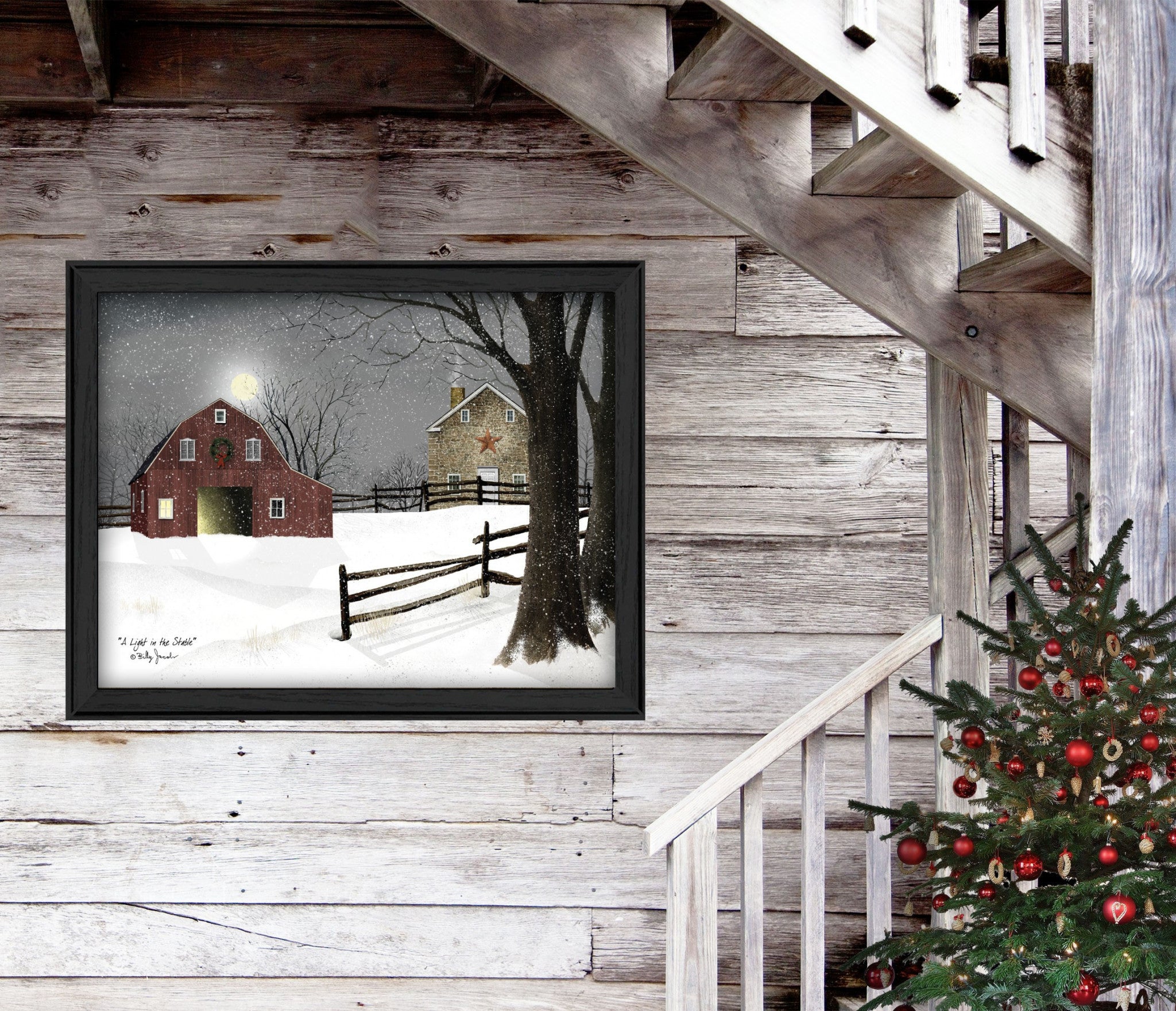 Light in the Stable 6 Black Framed Print Wall Art