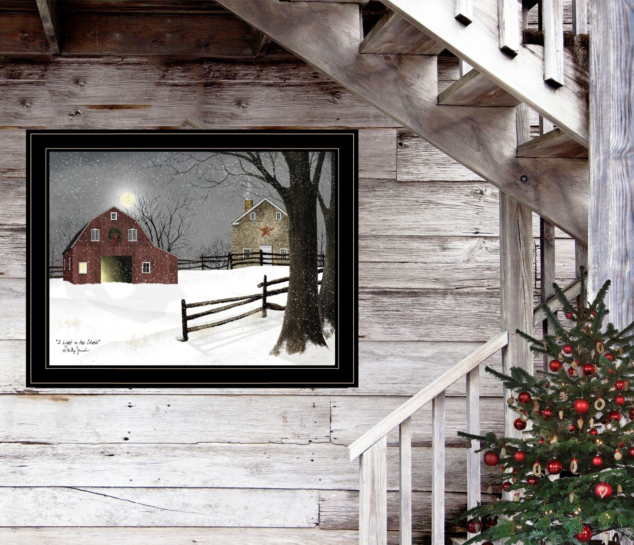 Light in the Stable 7 Black Framed Print Wall Art