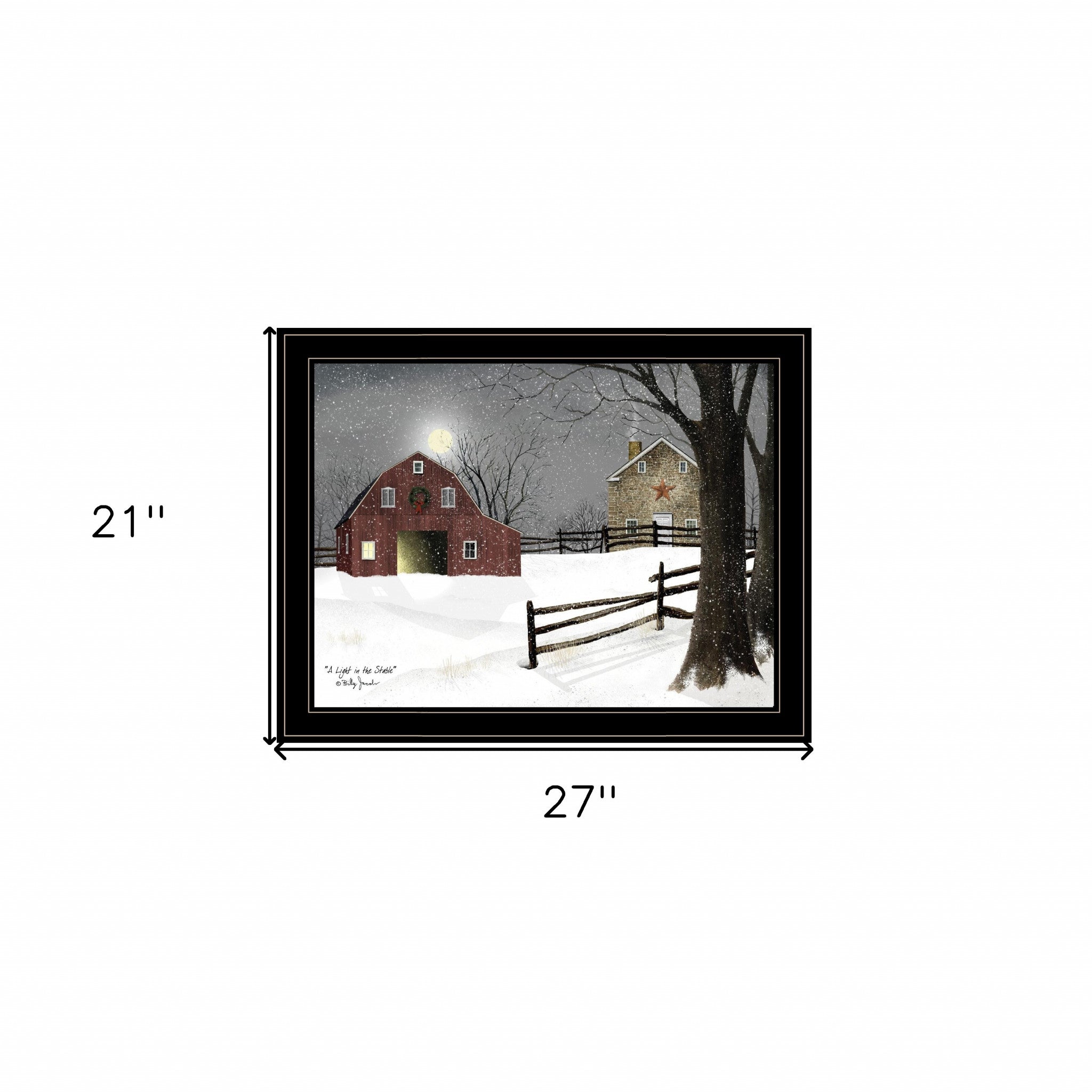 Light in the Stable 7 Black Framed Print Wall Art