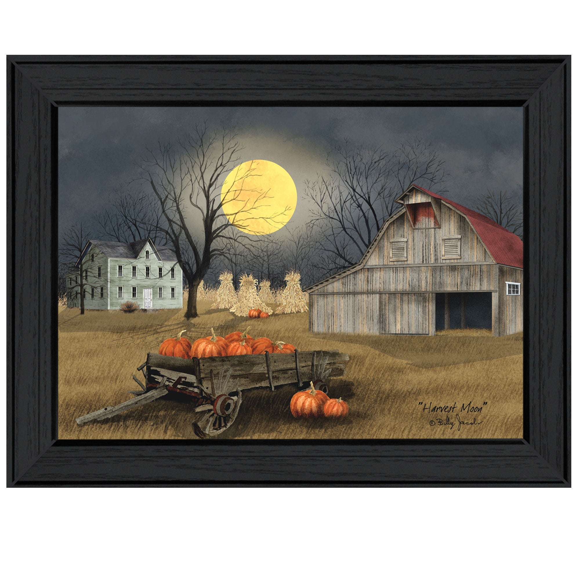 Harvest Moon 6 Black Framed Print Kitchen Wall Art