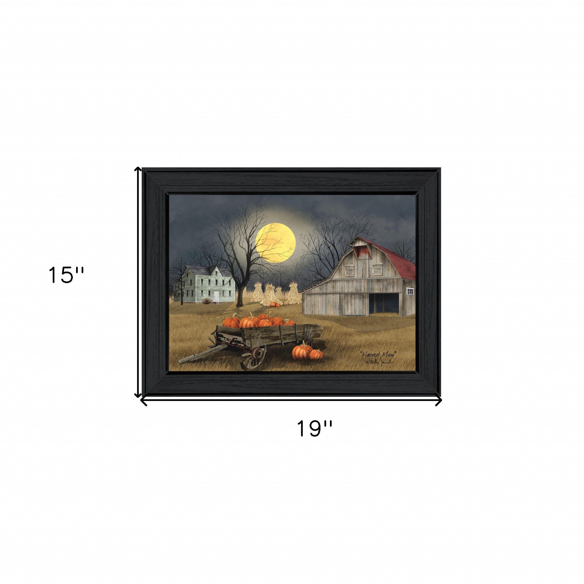 Harvest Moon 6 Black Framed Print Kitchen Wall Art