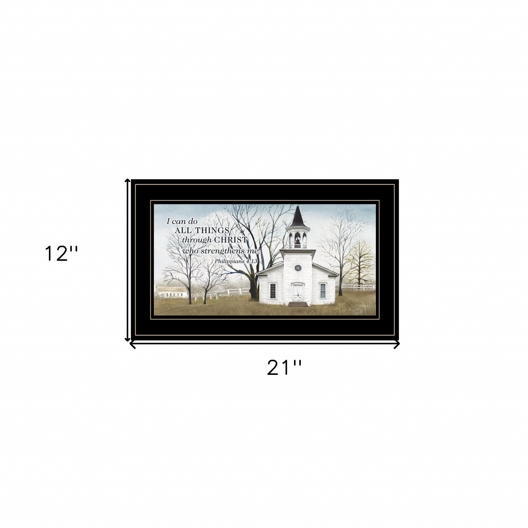 I Can Do All Things 4 Black Framed Print Wall Art