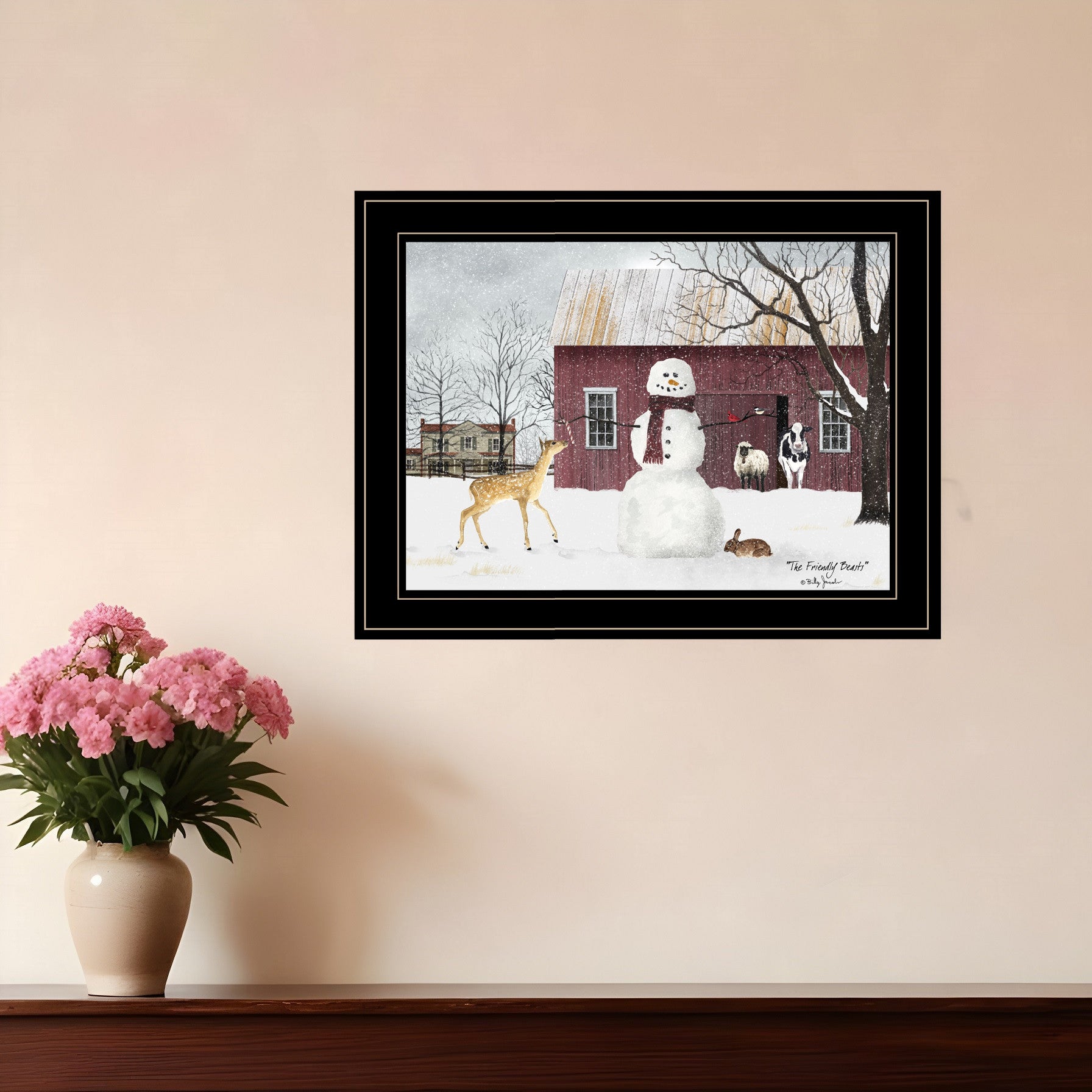 The Friendly Beasts 4 Black Framed Print Wall Art