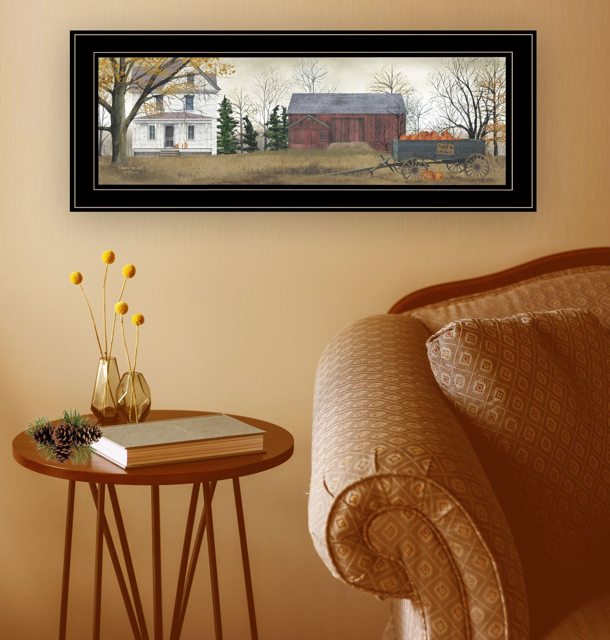 Pumpkins For Sale 3 Black Framed Print Wall Art