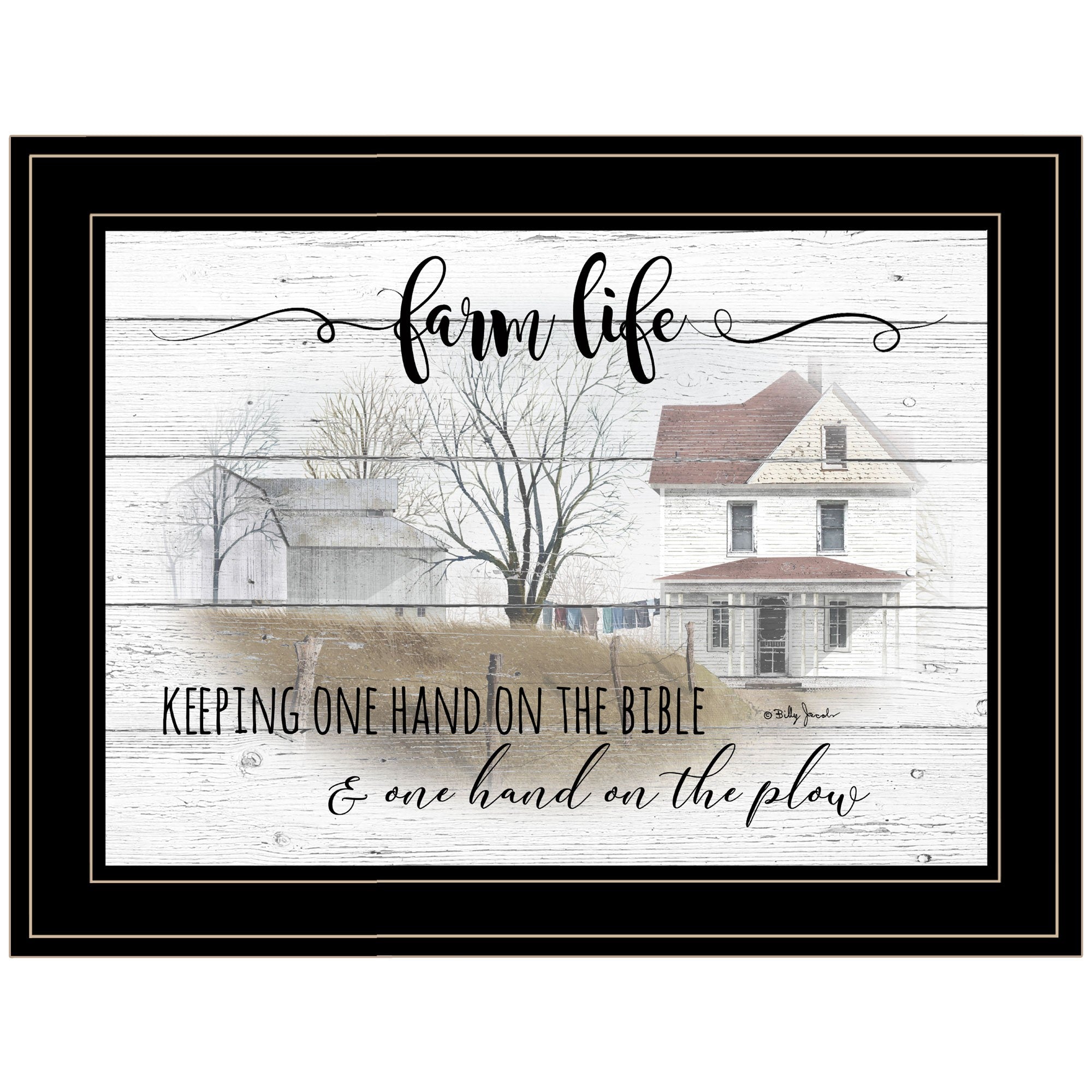 Farm Life 6 Black Framed Print Wall Art