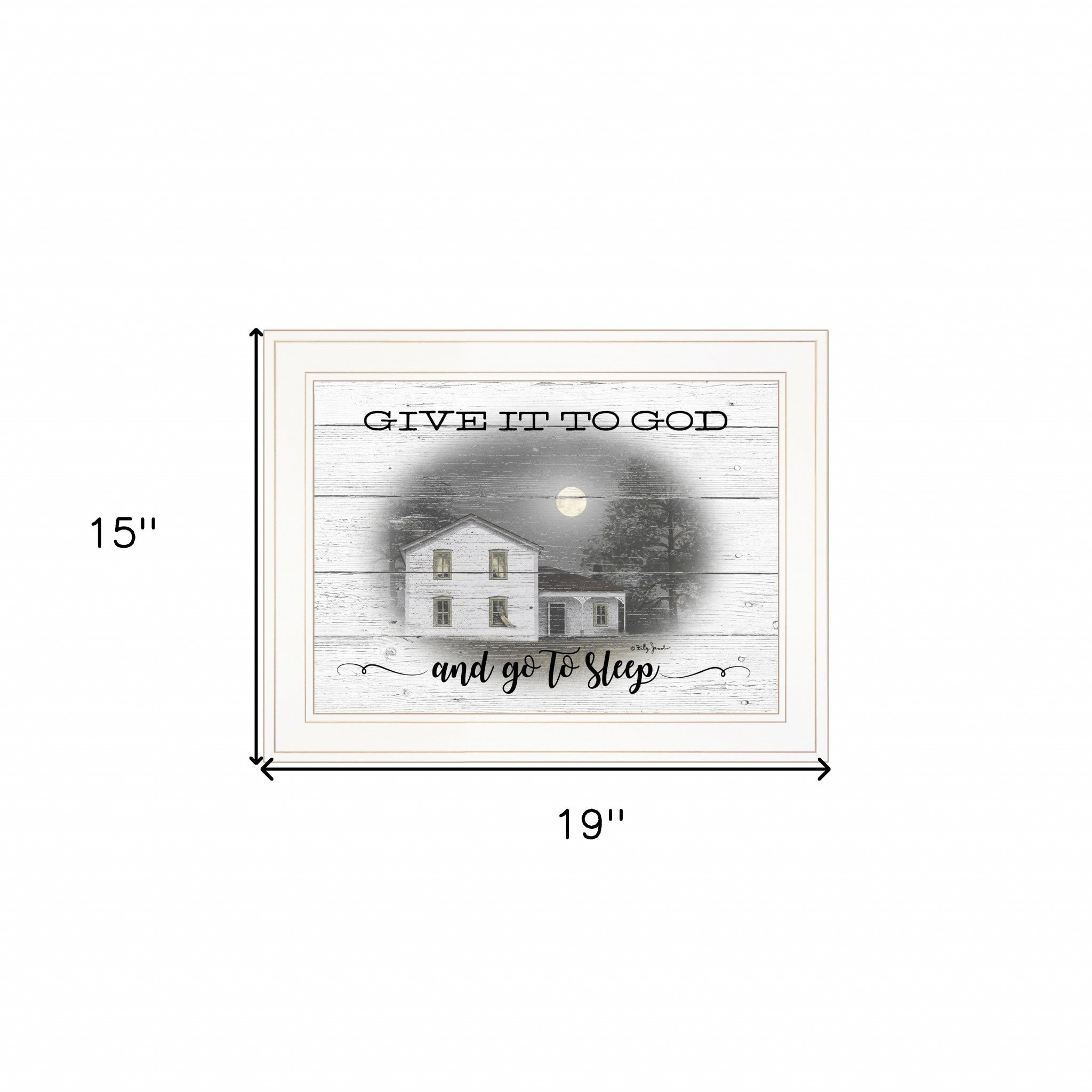 Give It To God White Framed Print Wall Art