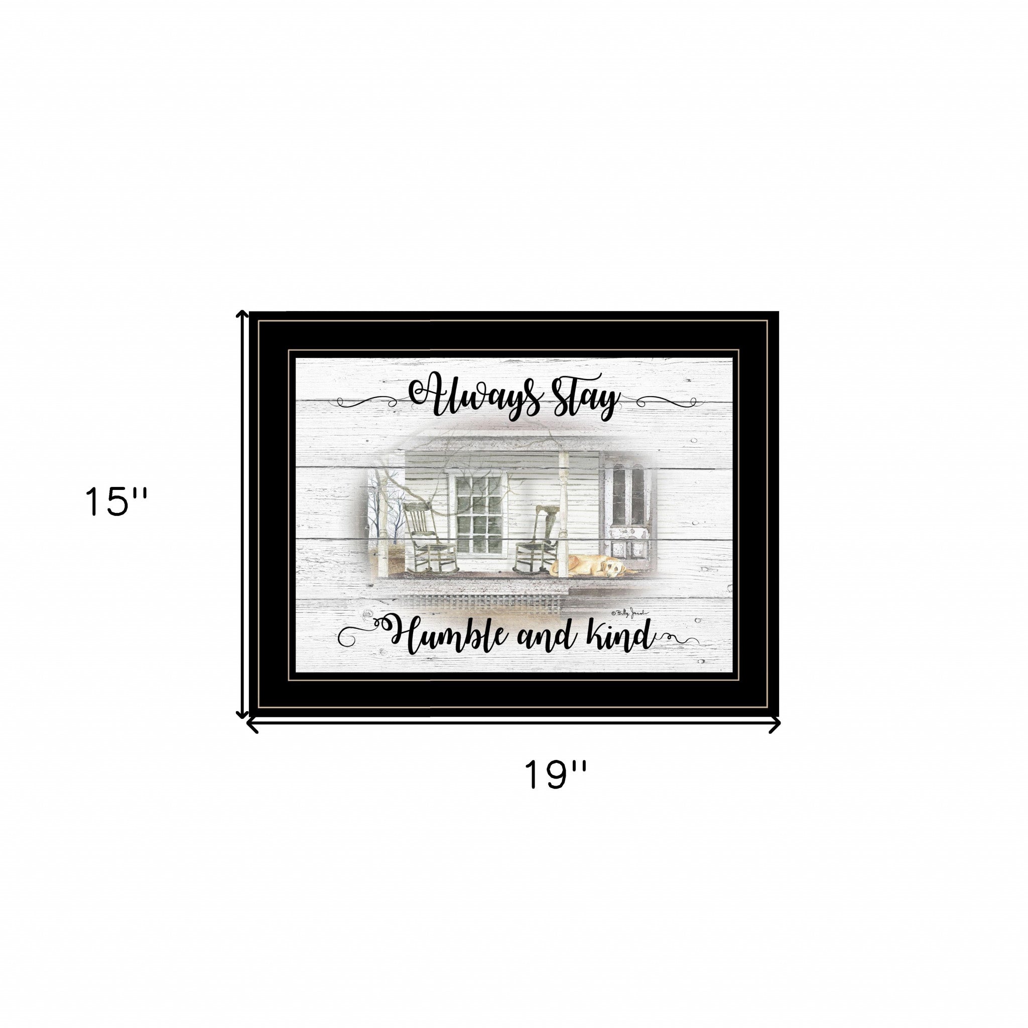 Humble and Kind 2 Black Framed Print Wall Art