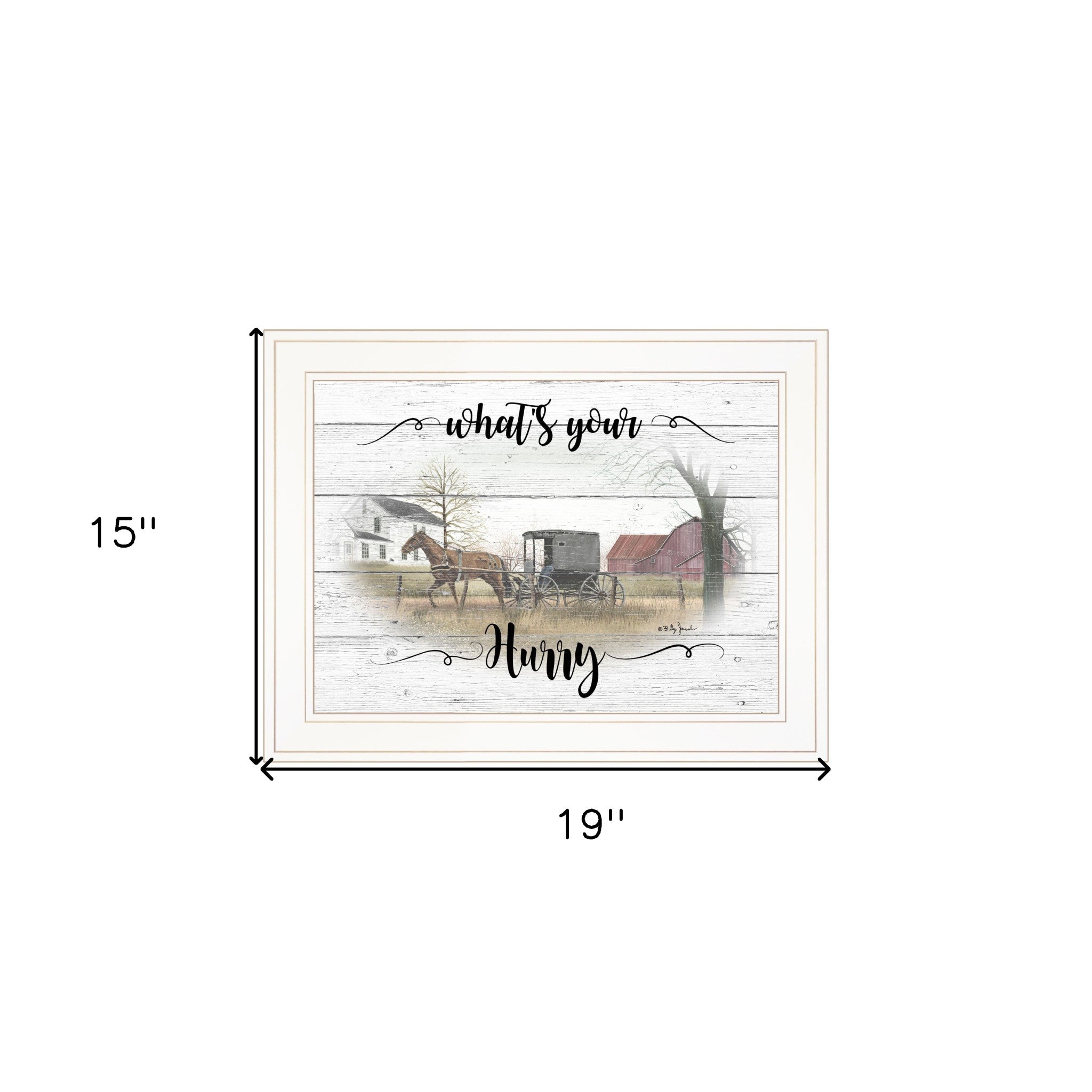 Whats Your Hurry 1 White Framed Print Wall Art