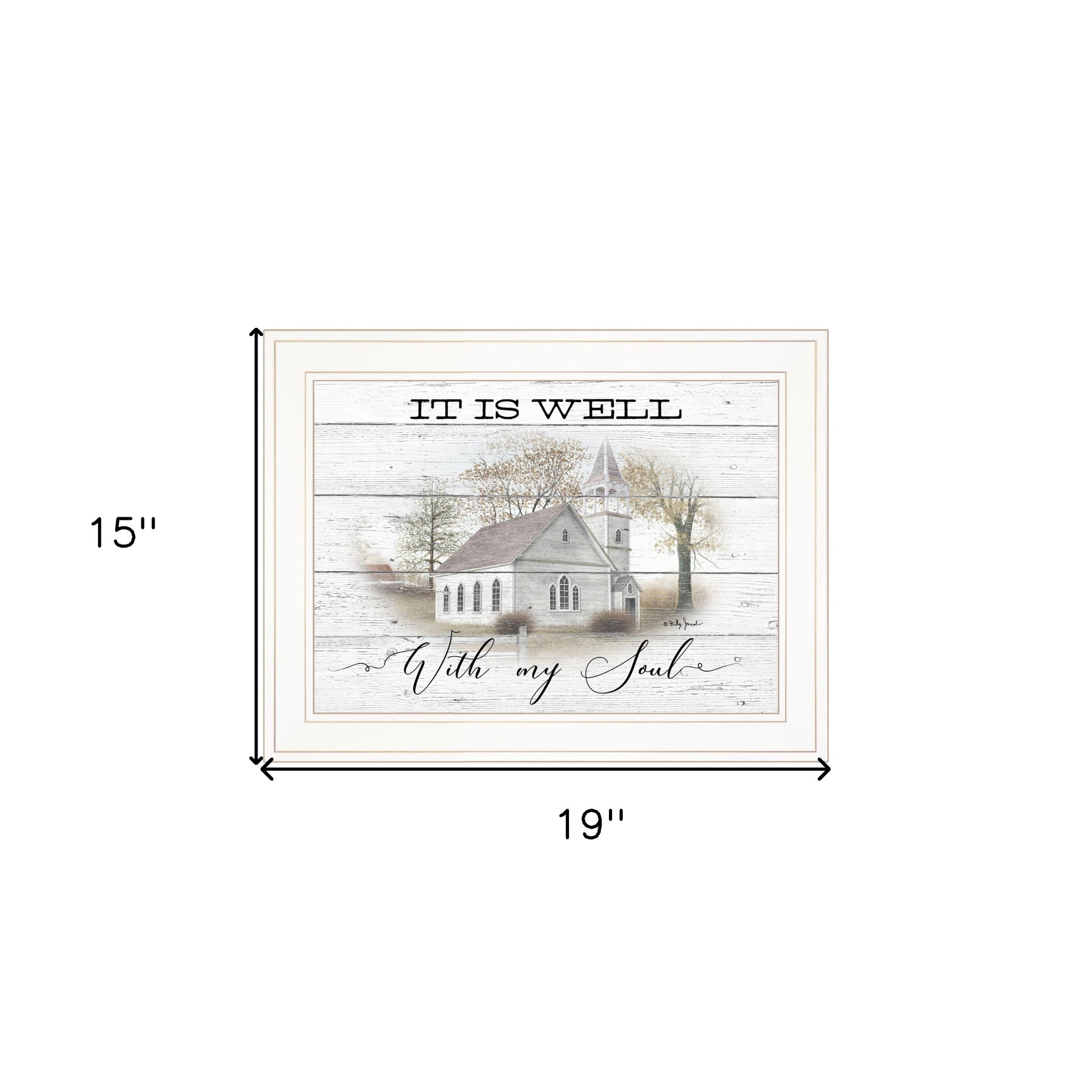 It Is Well 1 White Framed Print Wall Art